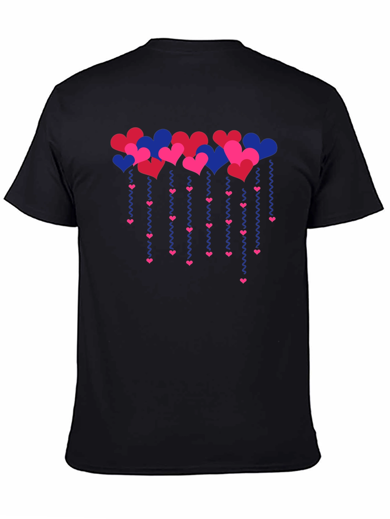 Black Bi Pride Heart T-Shirt - Show Your Colors! view 4