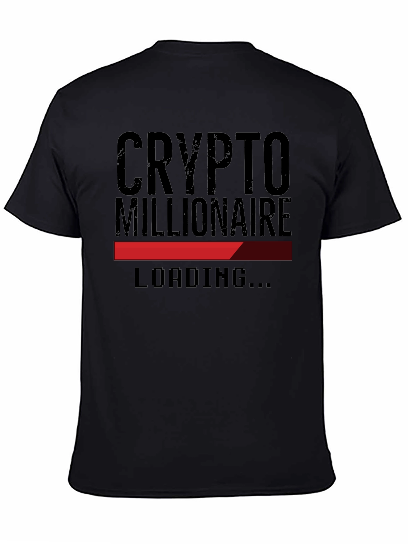 Black Crypto Millionaire Loading T-Shirt - Black view 4