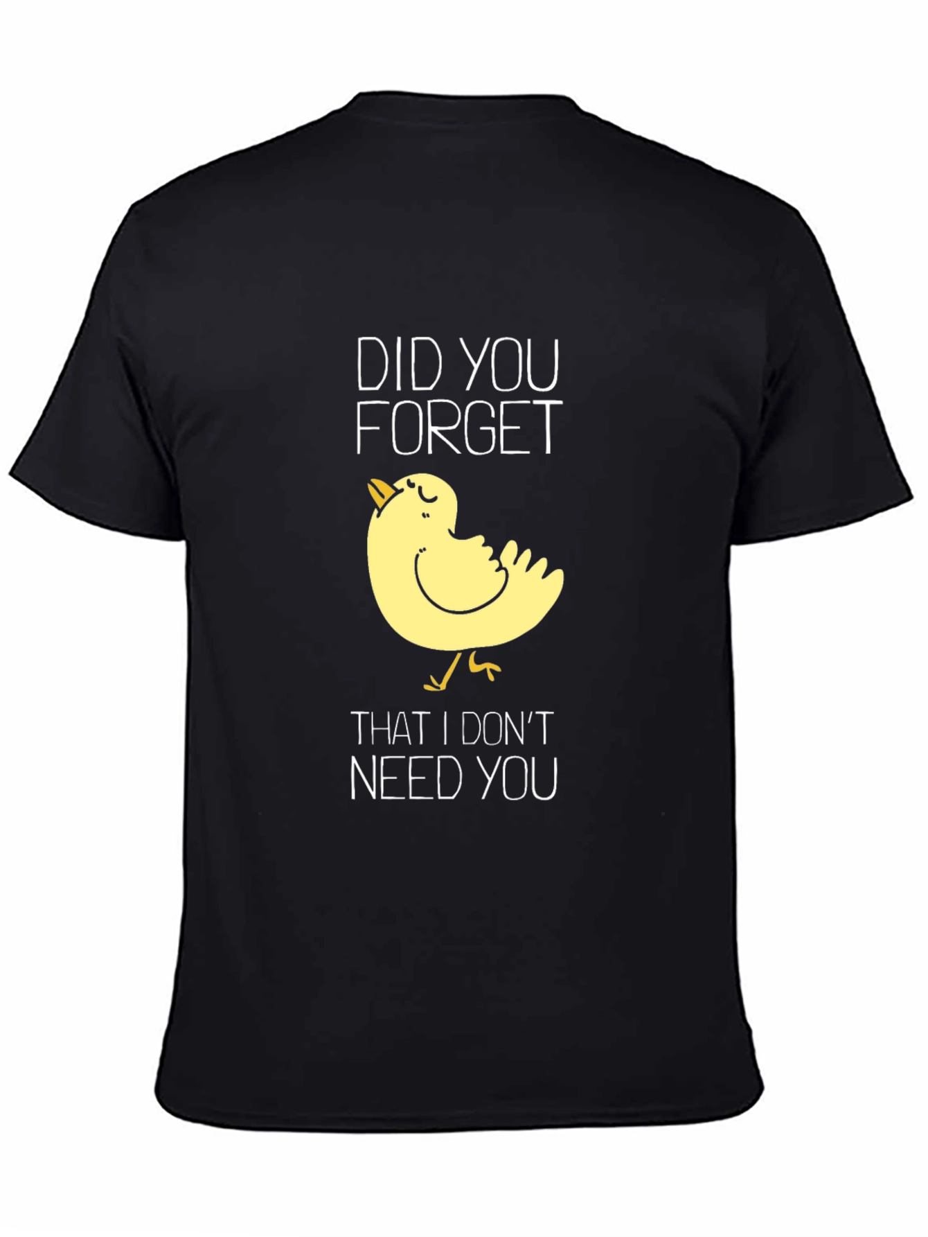 Black Funny Chick T-Shirt - Sarcastic Bird Tee view 4