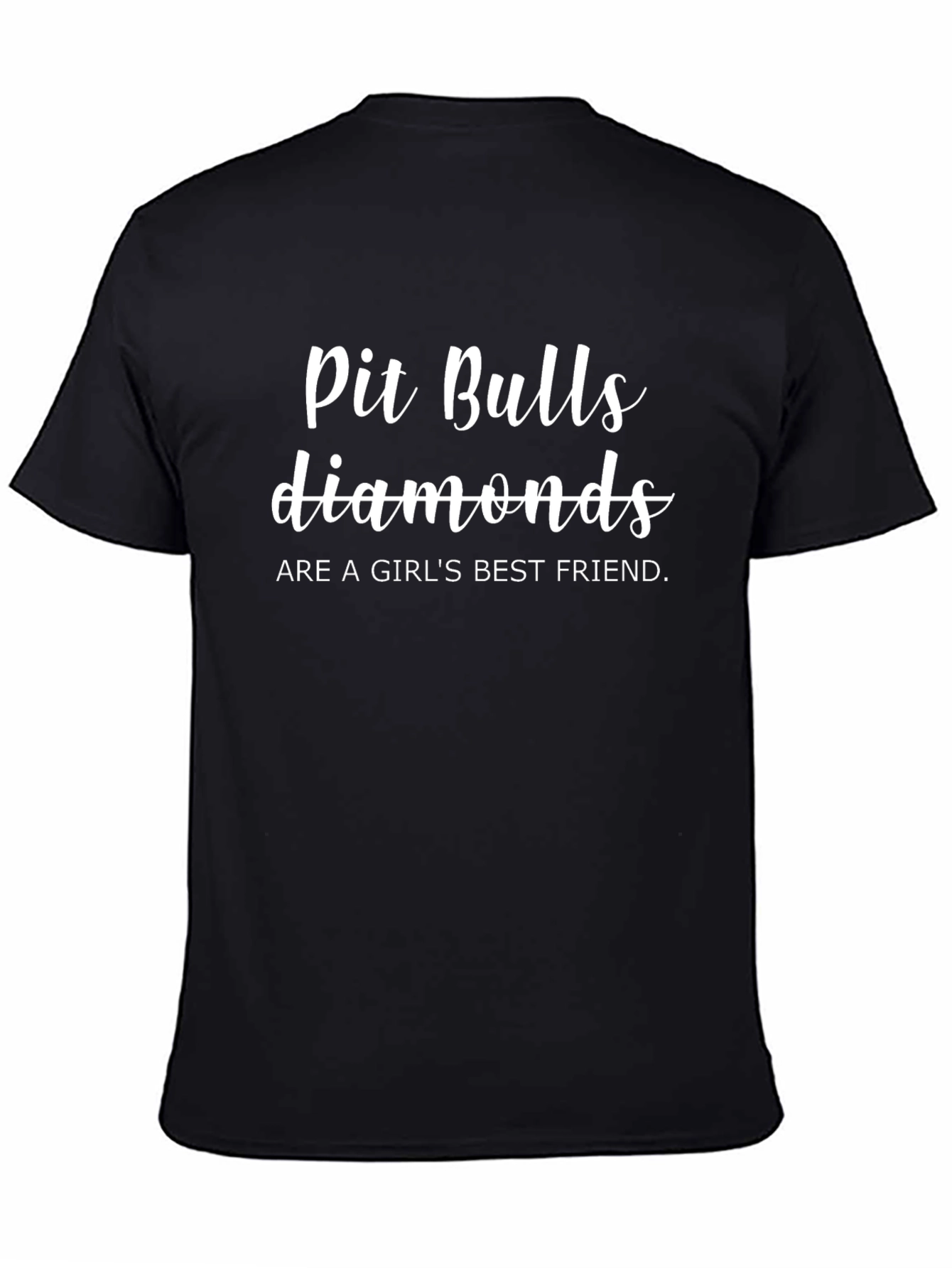 Black Pit Bulls & Diamonds T-Shirt - Girl's Best Friend view 4