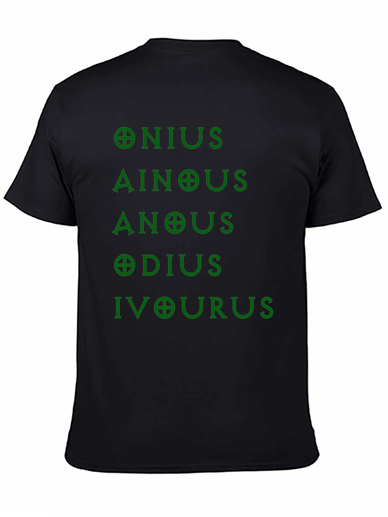 Black Onious Ainous Anous Odious Ivourus T-Shirt view 4