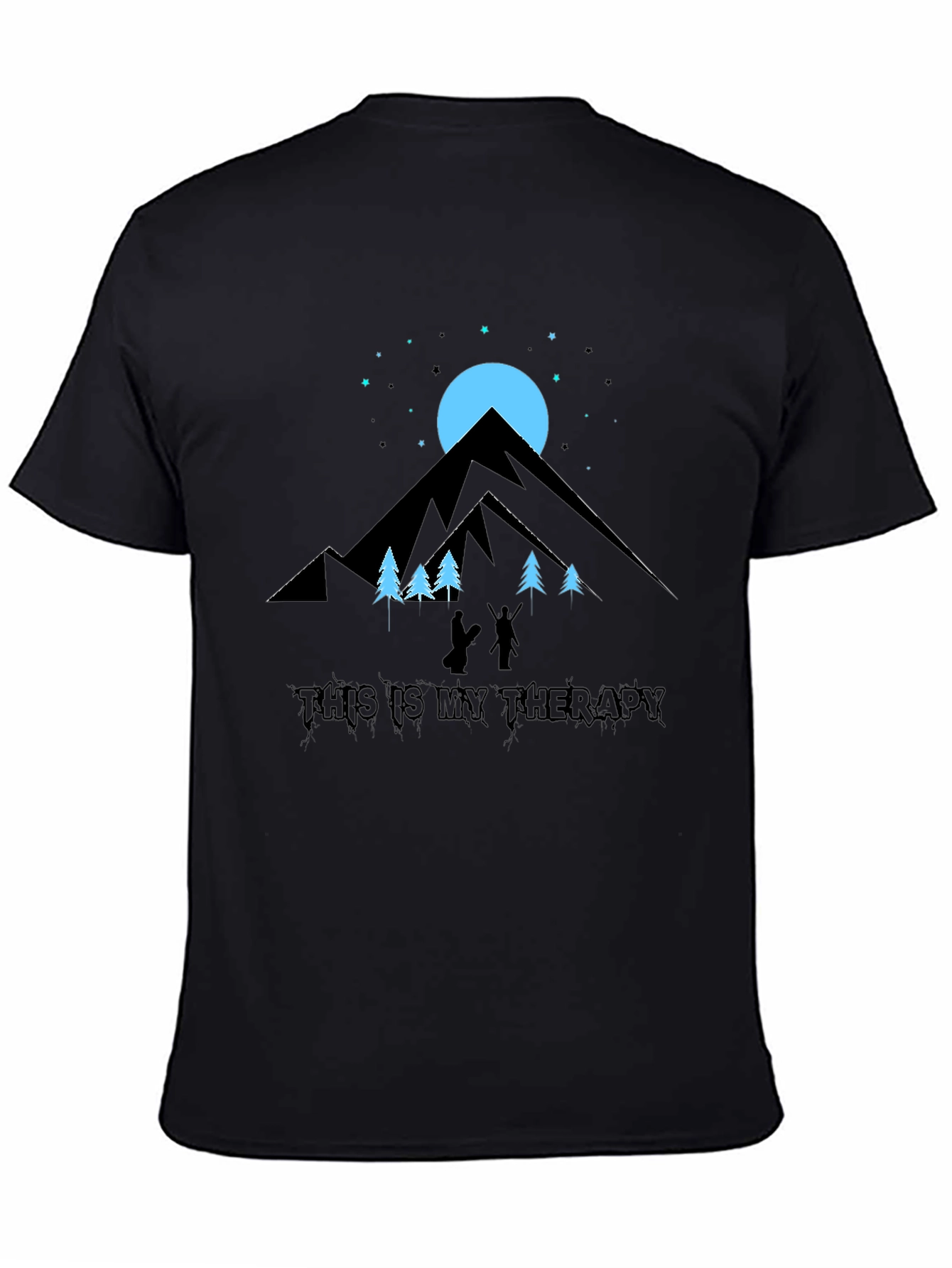 Black Mountain Therapy Black Graphic Tee view 4