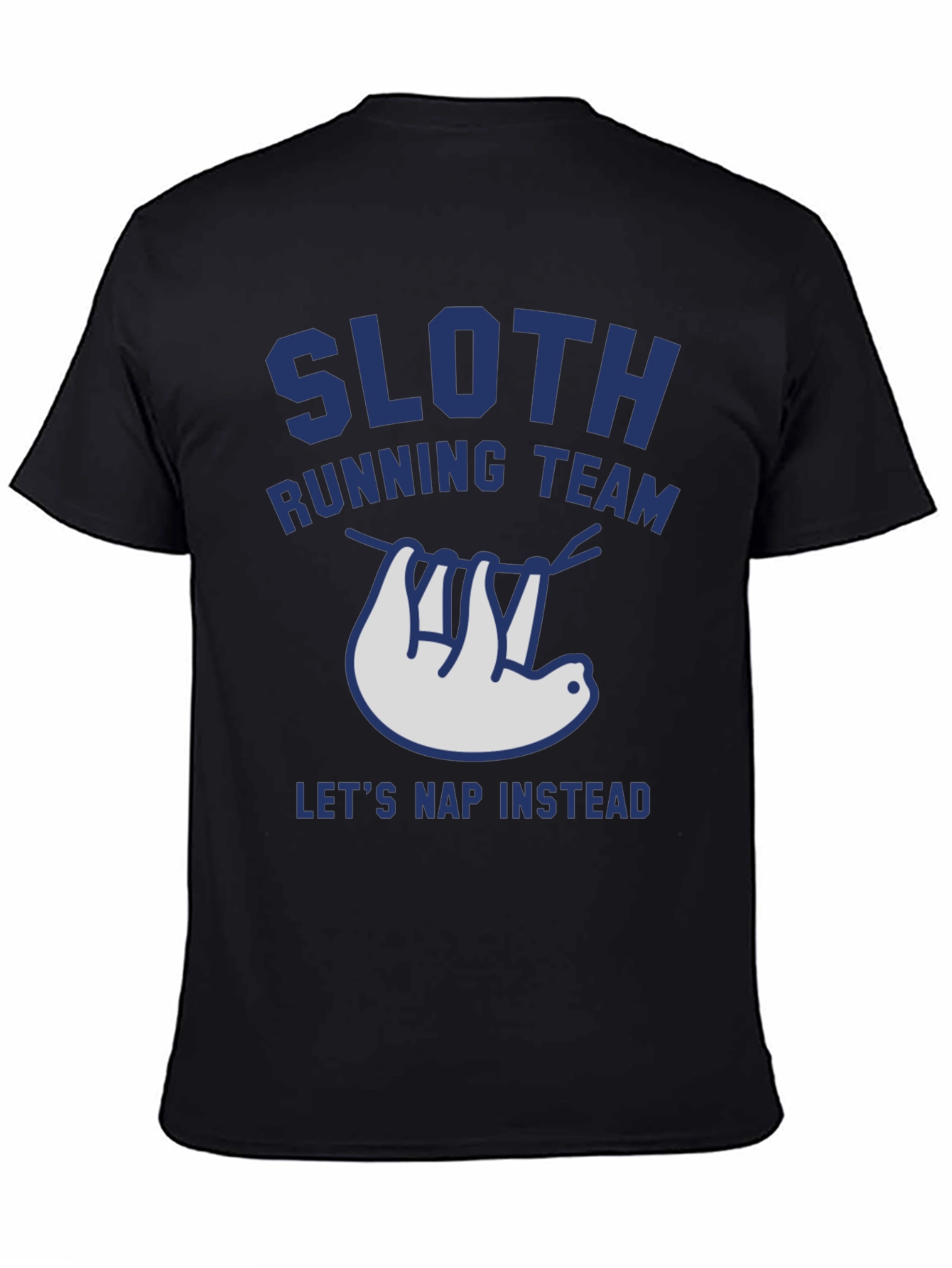 Black Sloth Running Team Tee - Let's Nap Instead view 4