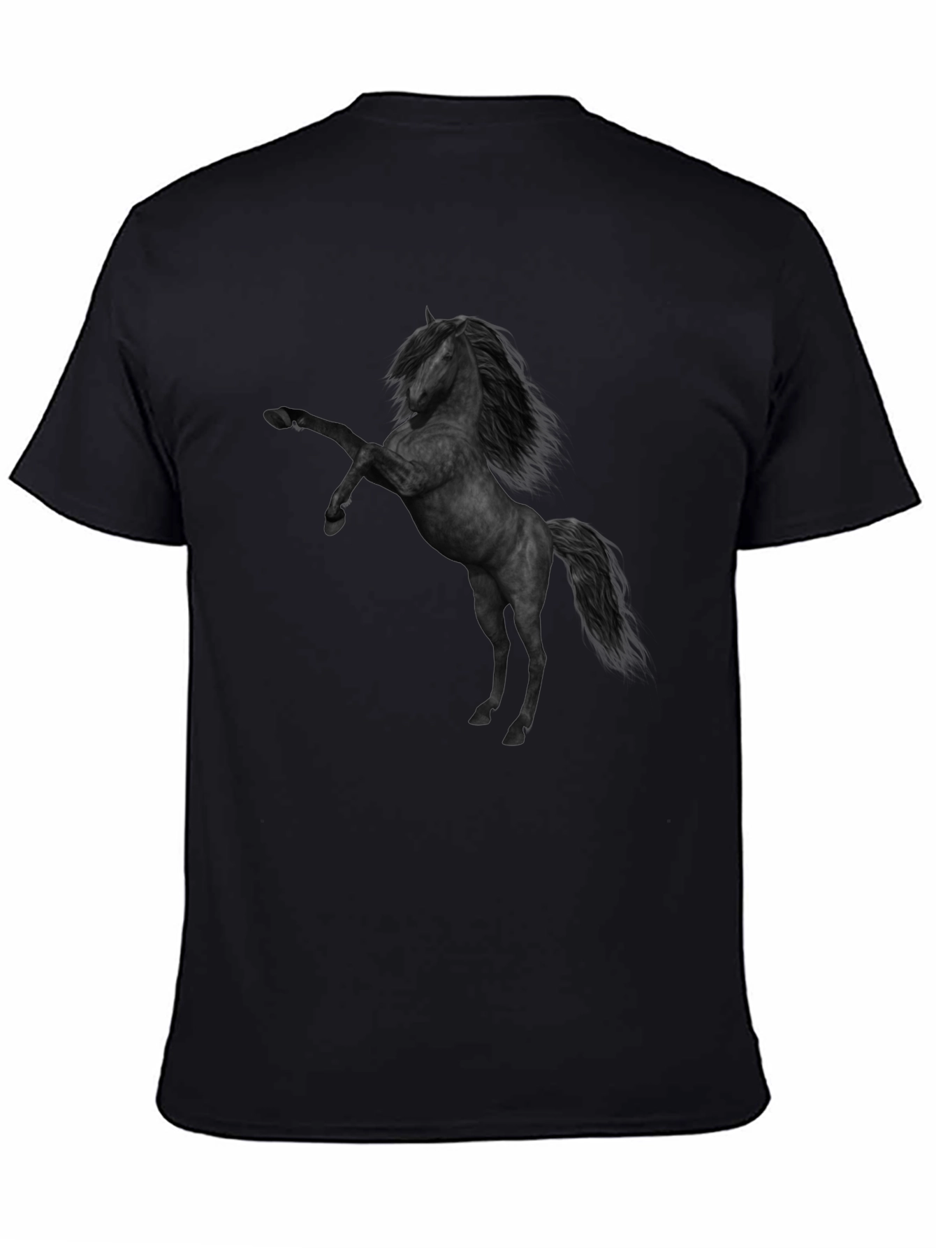 Black Black Horse Graphic Tee - Stylish Men's T-Shirt view 4