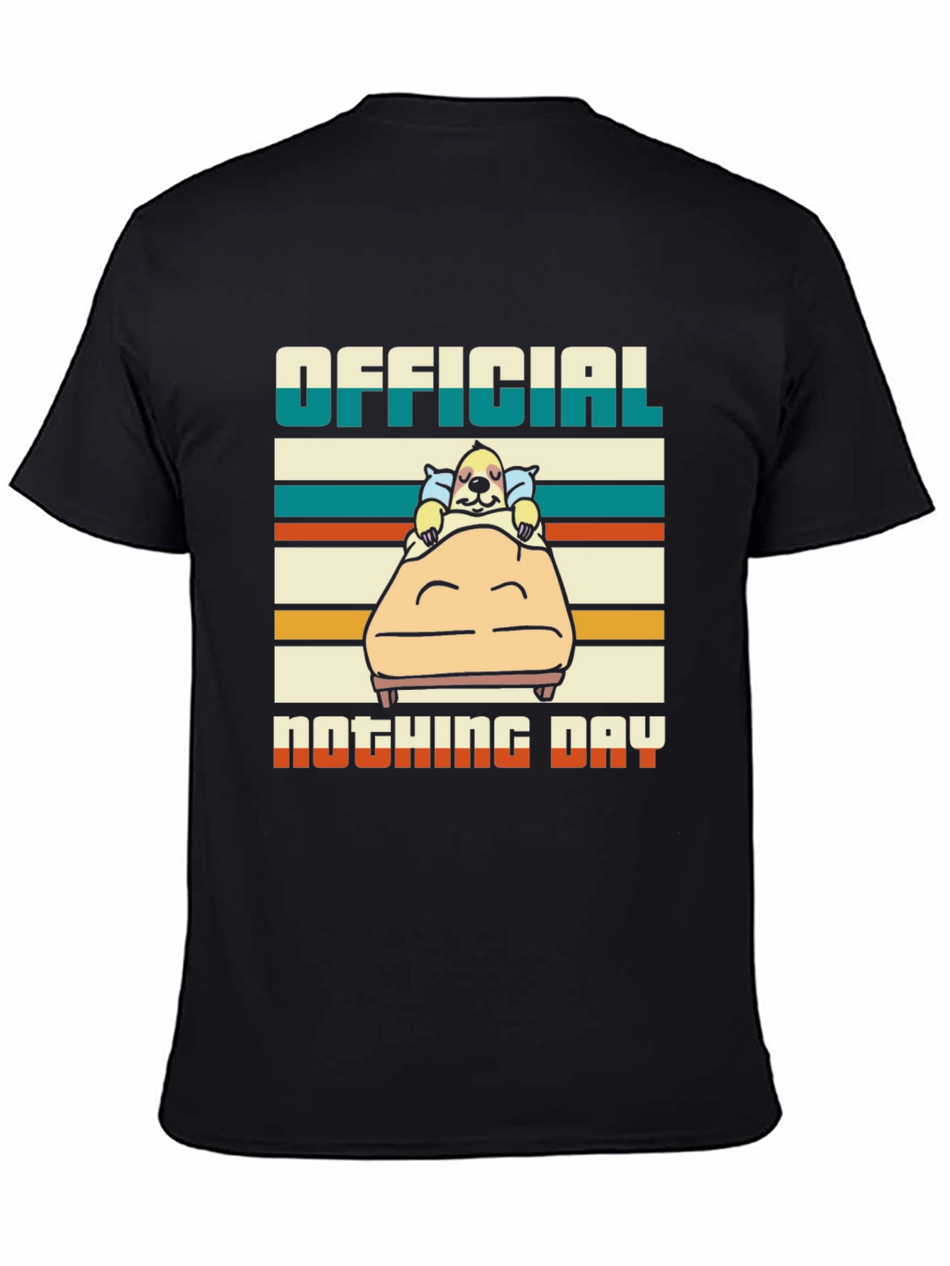 Black Official Nothing Day T-Shirt - Relaxed Dog Design view 4