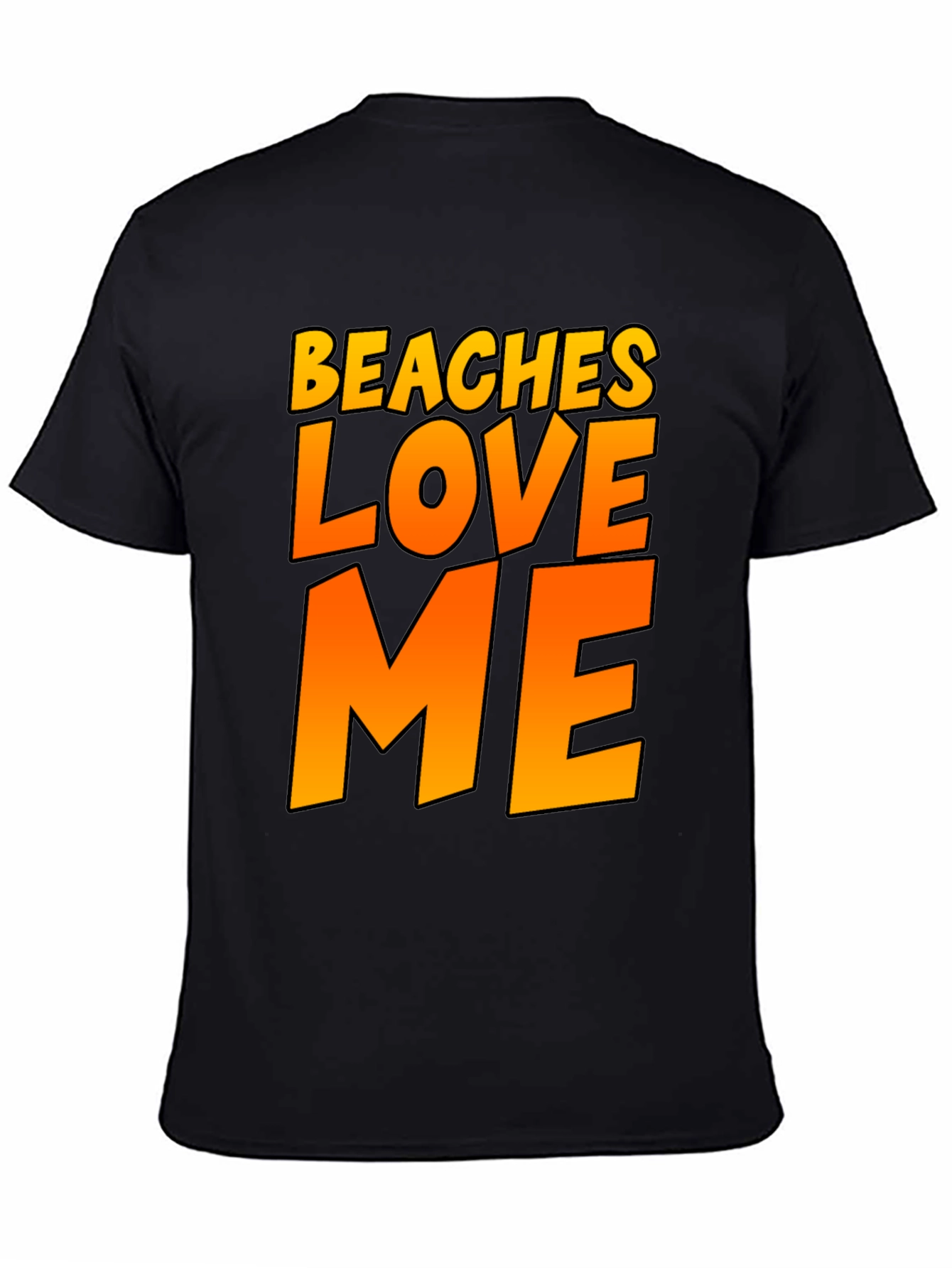 Black Beaches Love Me Graphic Tee - Black Summer Fun Shirt view 4