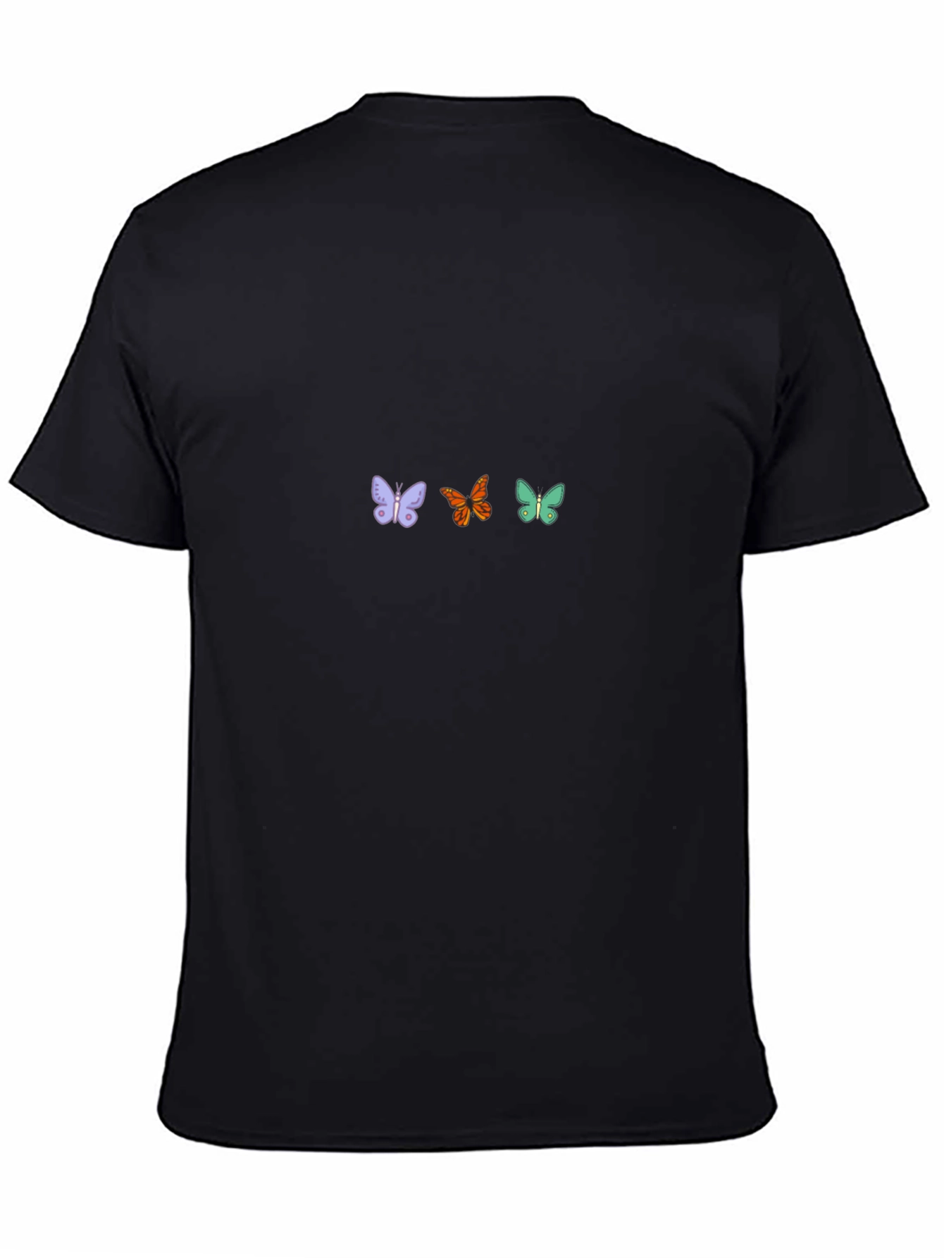 Black Butterfly T-Shirt - Casual Graphic Tee view 4