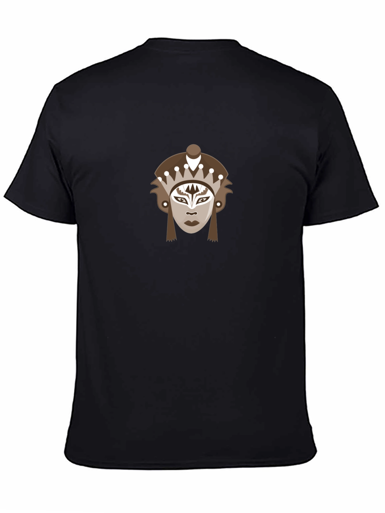 Black Tribal Mask Graphic Tee - Stylish and Unique view 4