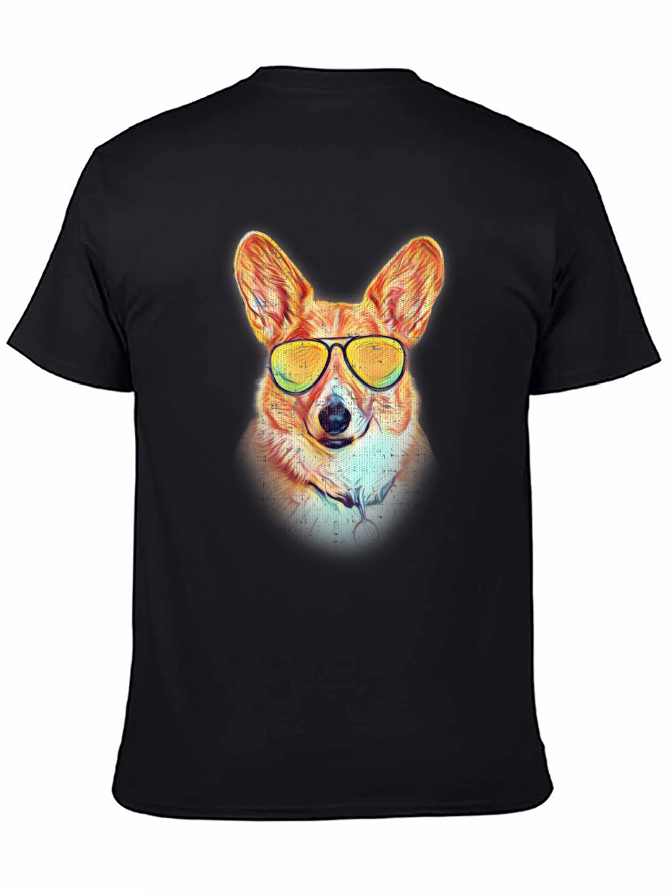 Black Cool Corgi Graphic Tee - Black view 4