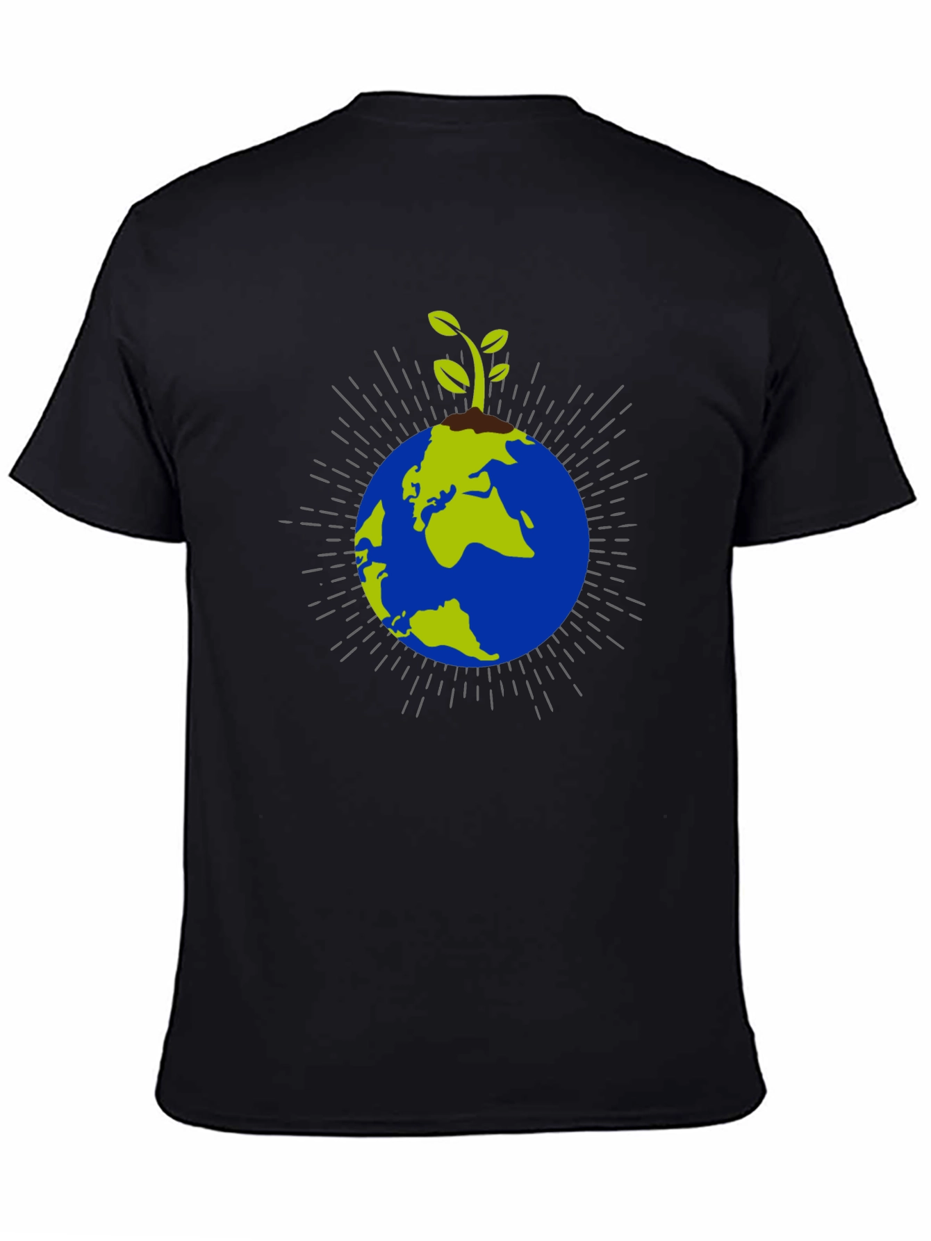 Black Earth Sprout Graphic Tee - Eco Friendly Fashion view 4