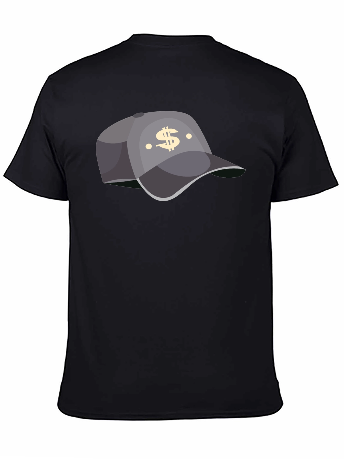 Black Trendy Black T-Shirt with Hat Graphic view 4