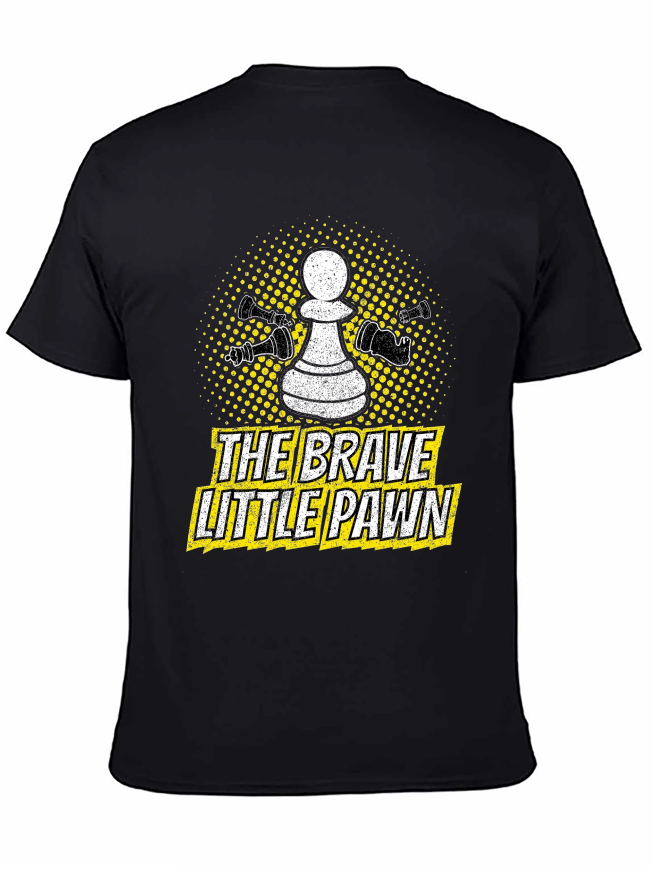 Black The Brave Little Pawn Graphic T-Shirt view 4