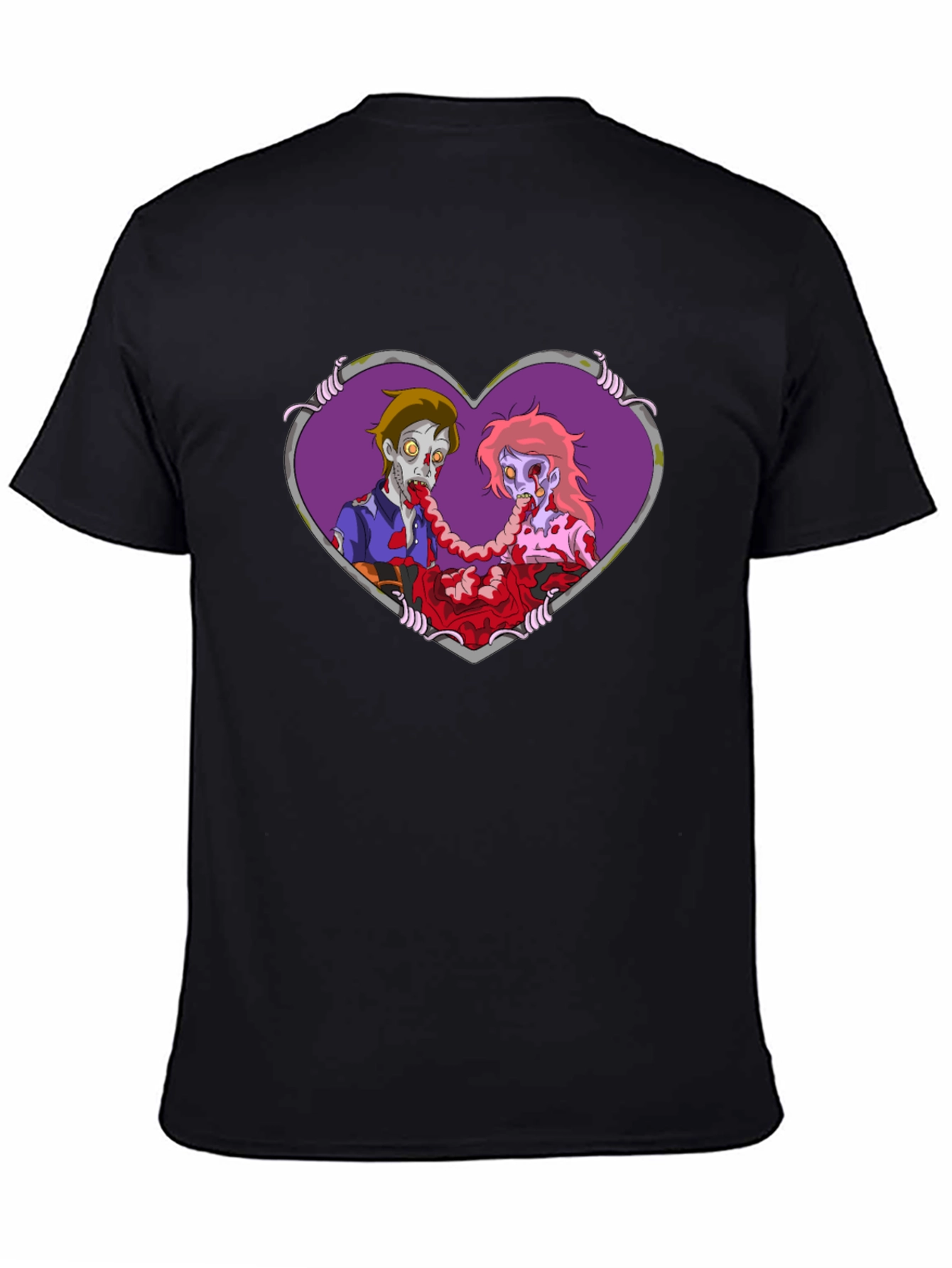 Black Zombie Love T-Shirt - Black Tee view 4