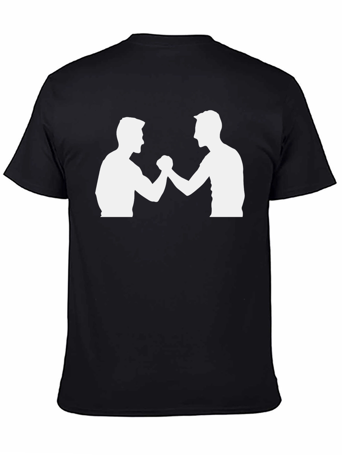 Black Arm Wrestling Black T-Shirt view 4
