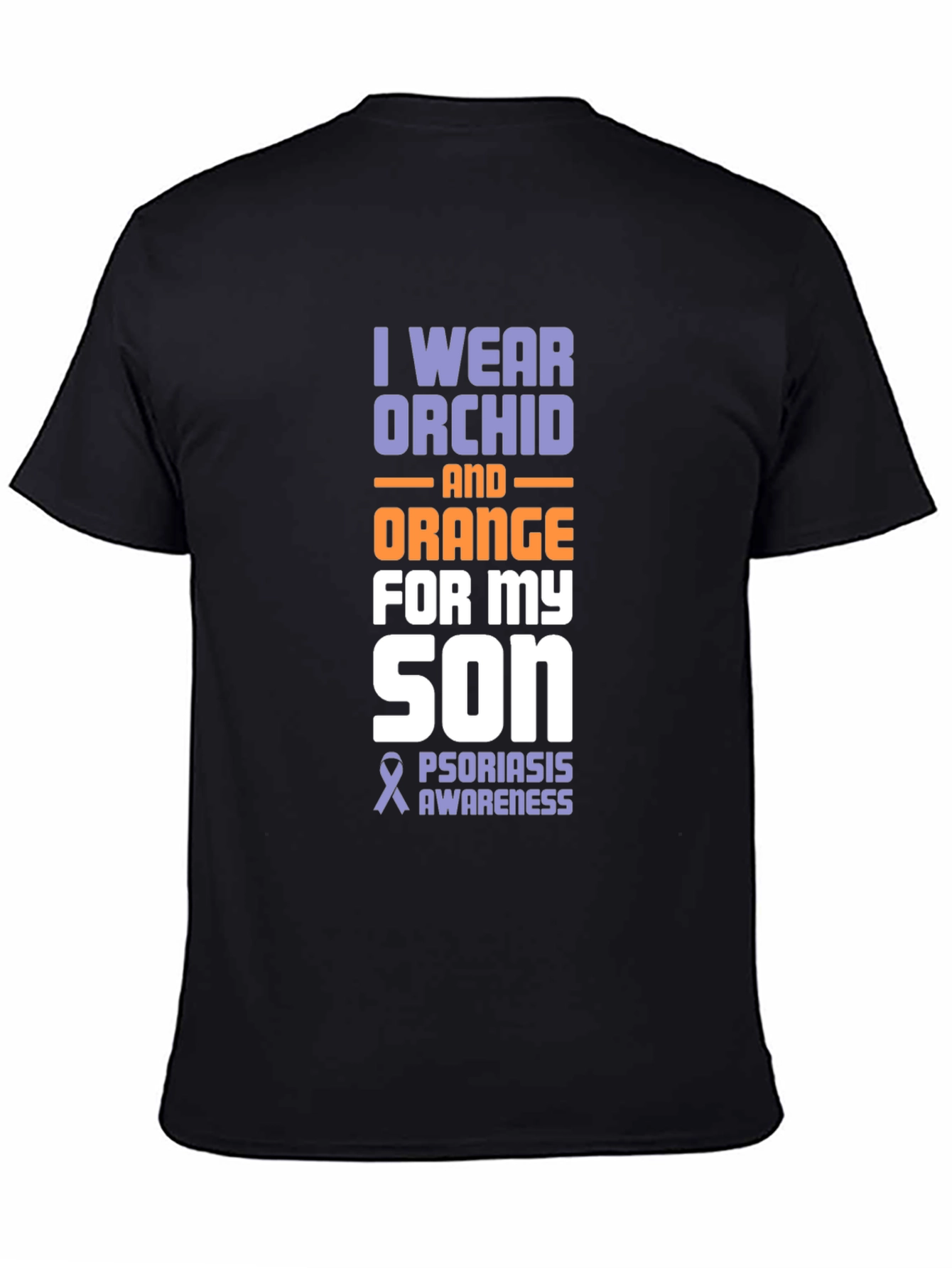 Orchid & Orange Psoriasis Awareness Son T-Shirt - 4