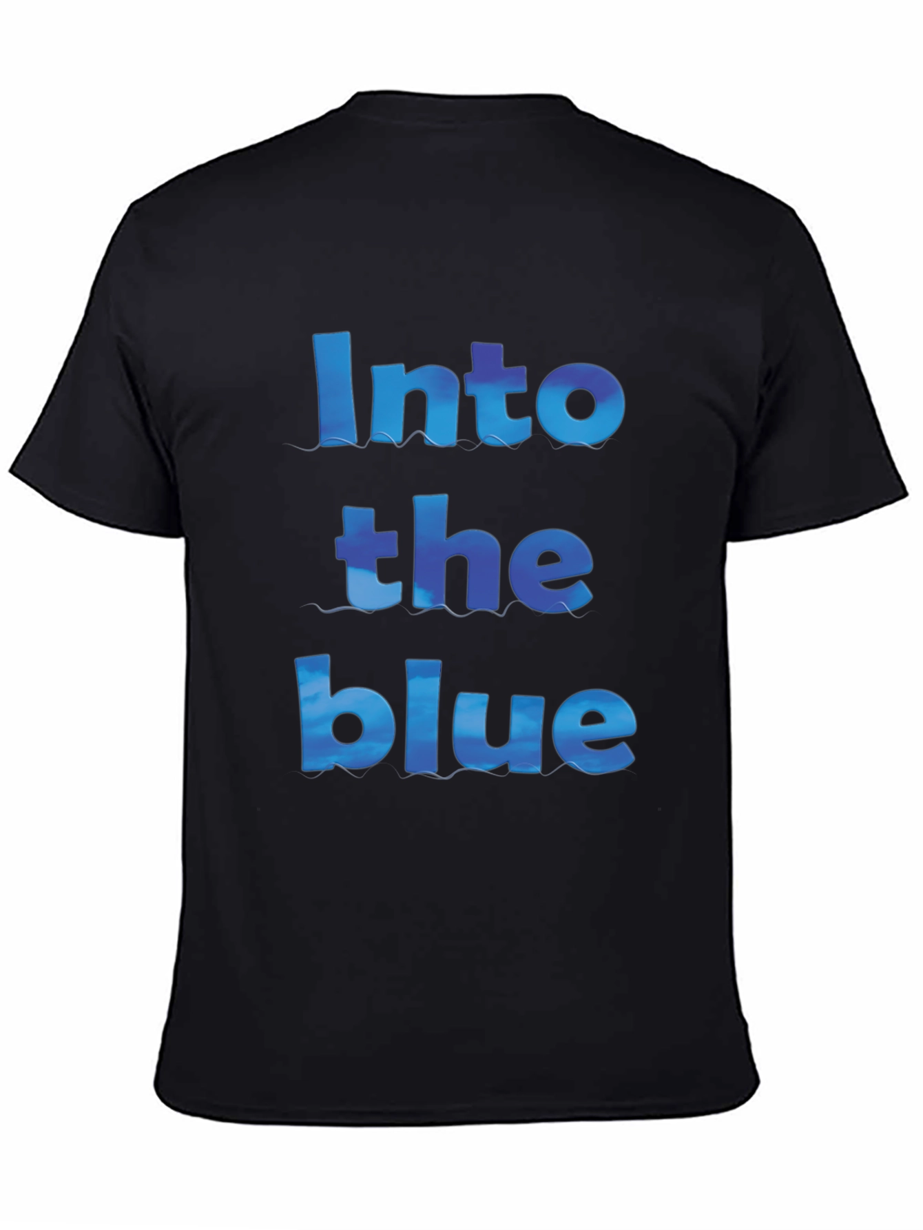 Black Into the Blue Graphic T-Shirt - Stylish Comfort view 4