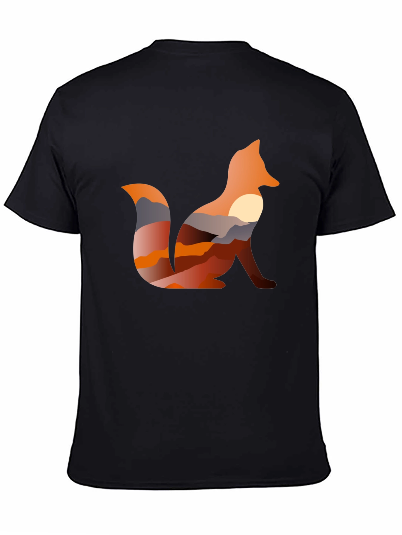 Black Fox Silhouette Sunset Graphic Tee - Unisex view 4