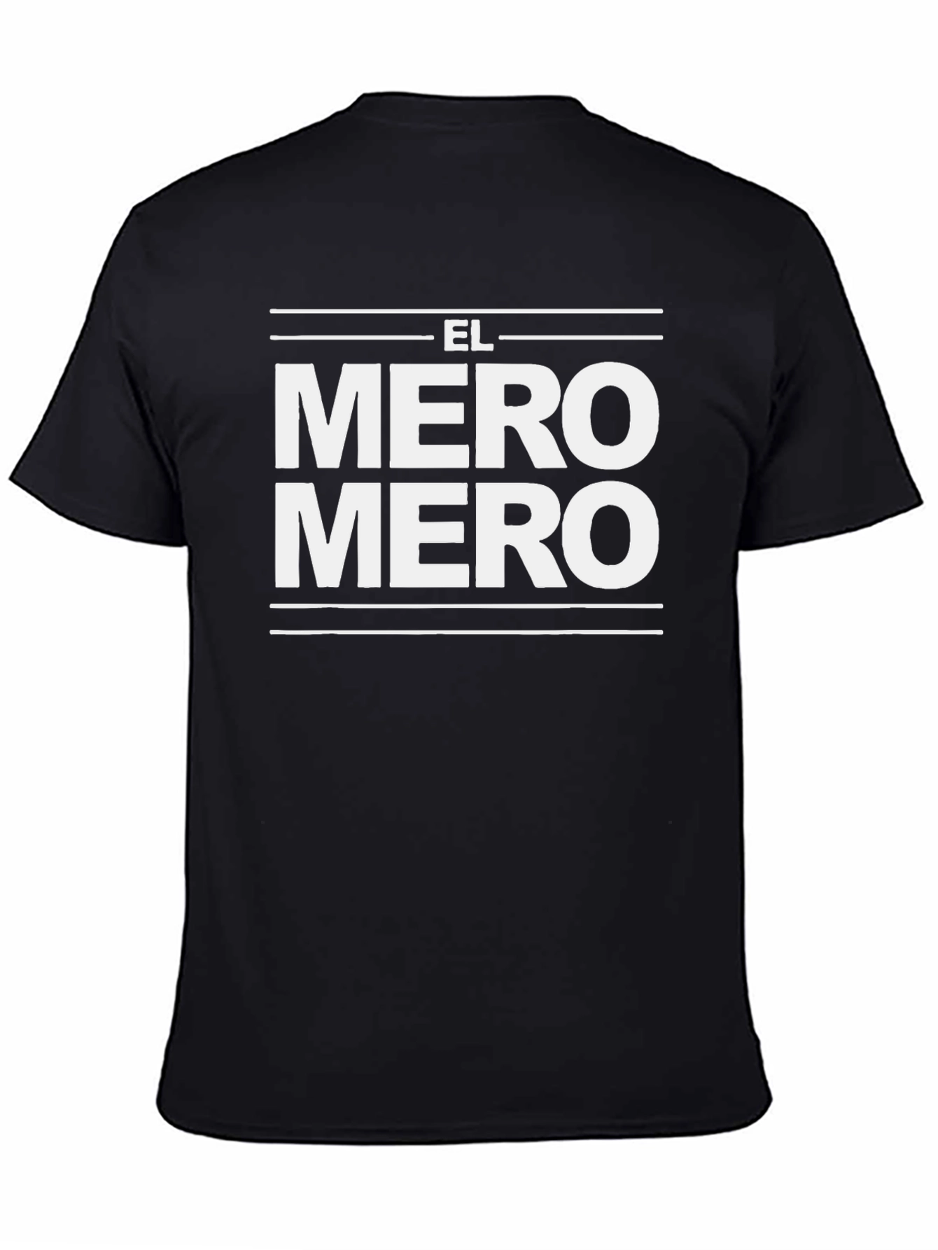 Black El Mero Mero Graphic Tee - Cool T-Shirt view 4