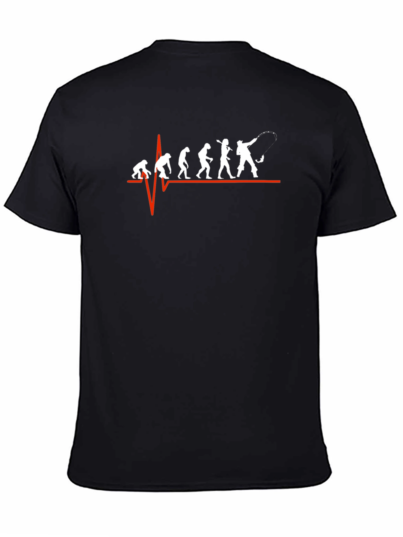 Black Evolution of Fishing T-Shirt - Funny Angler Tee view 4