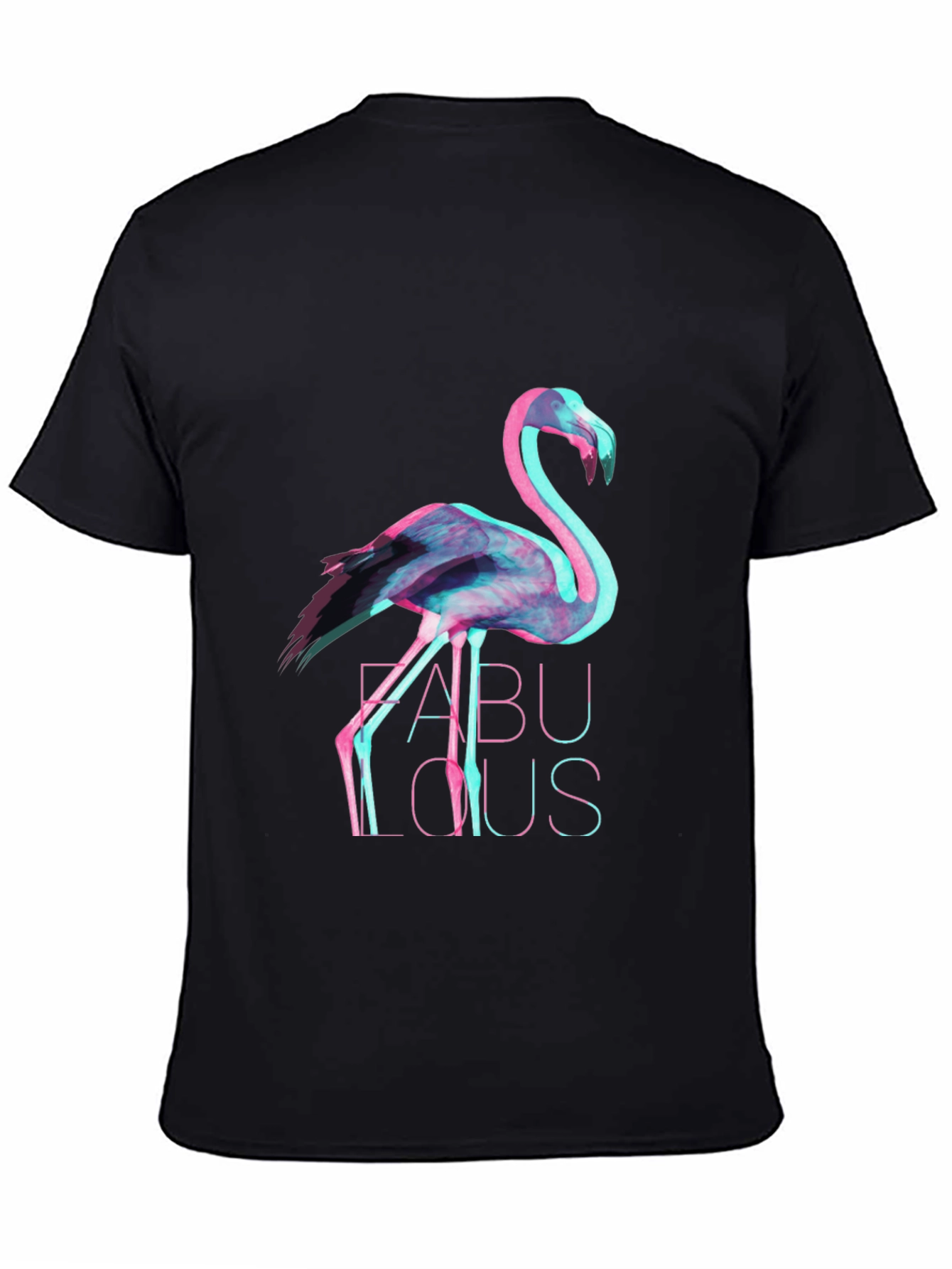 Black Men's Black Flamingo Fabulous Graphic Tee view 4