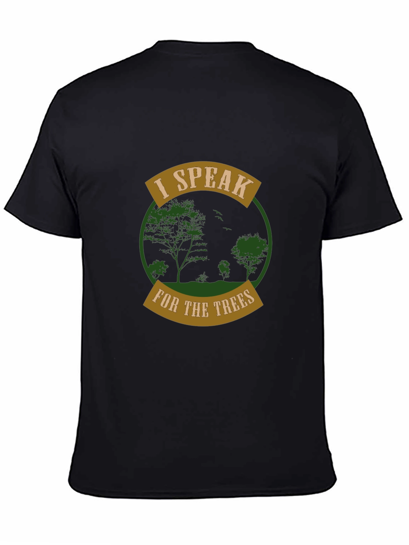Black I Speak for the Trees Graphic Tee view 4