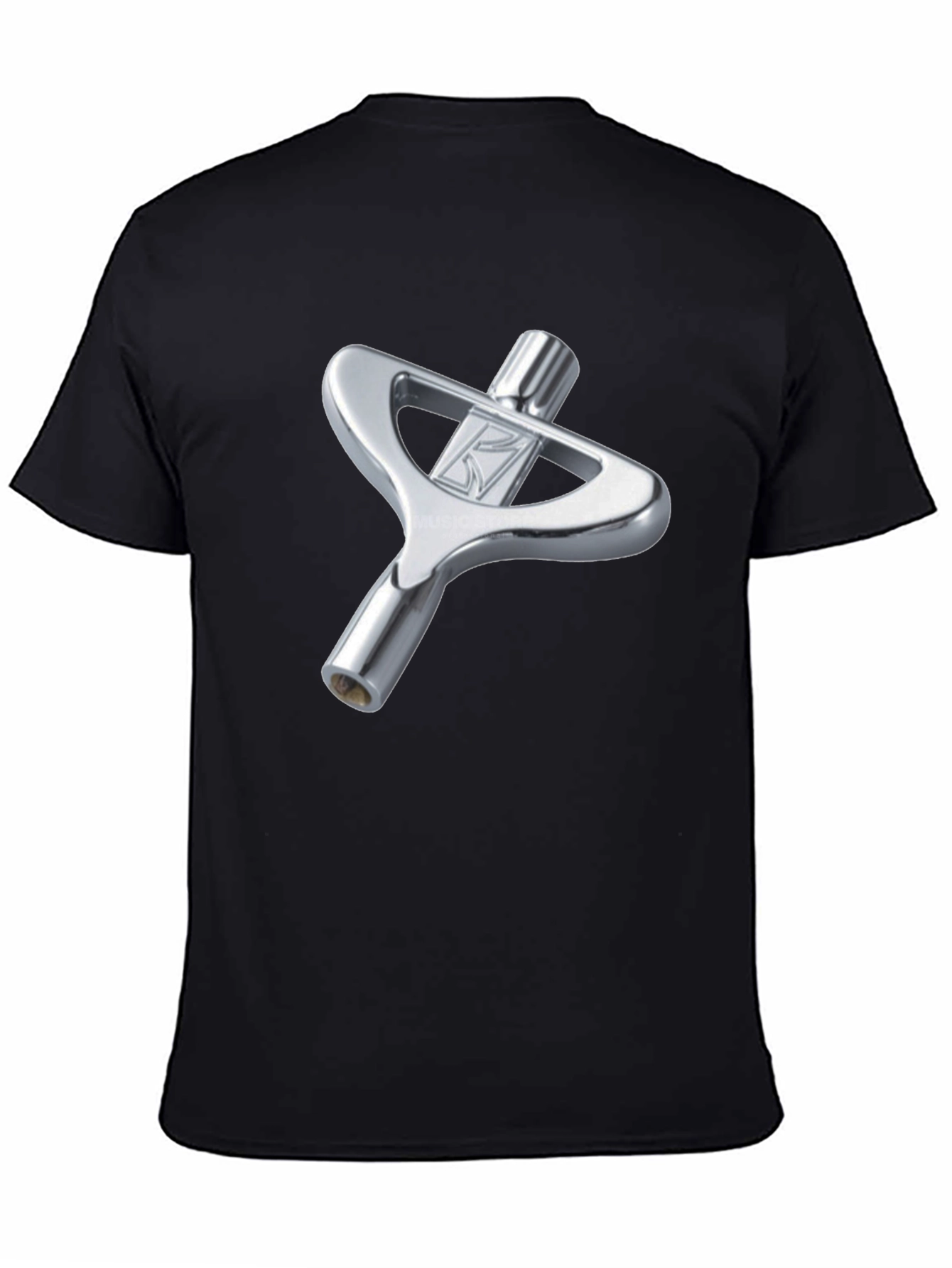 Black Drum Key Graphic Tee - Music Lover T-Shirt view 4