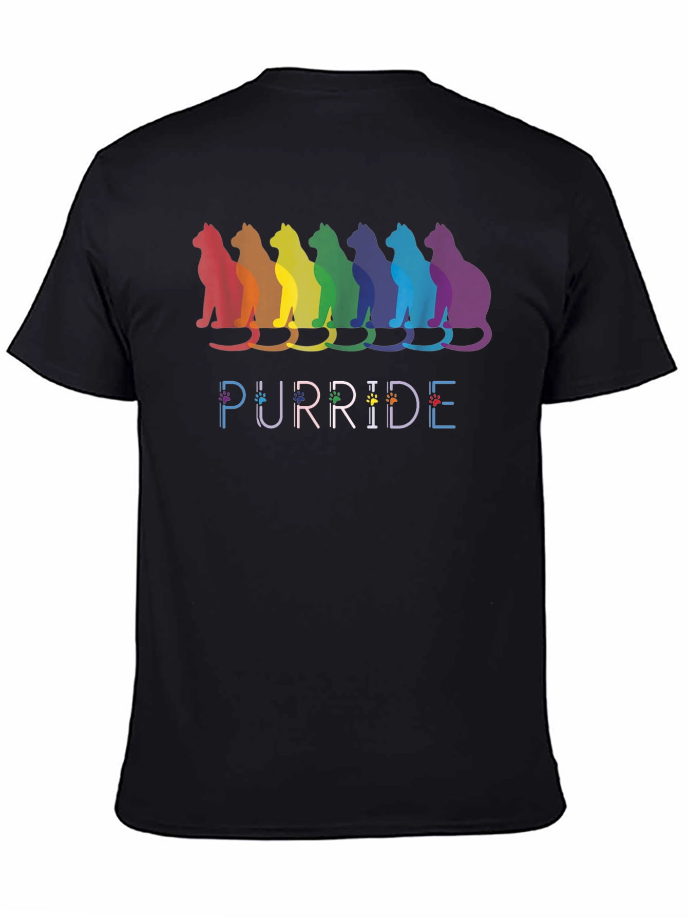 Black Purride Cat Pride T-Shirt view 4