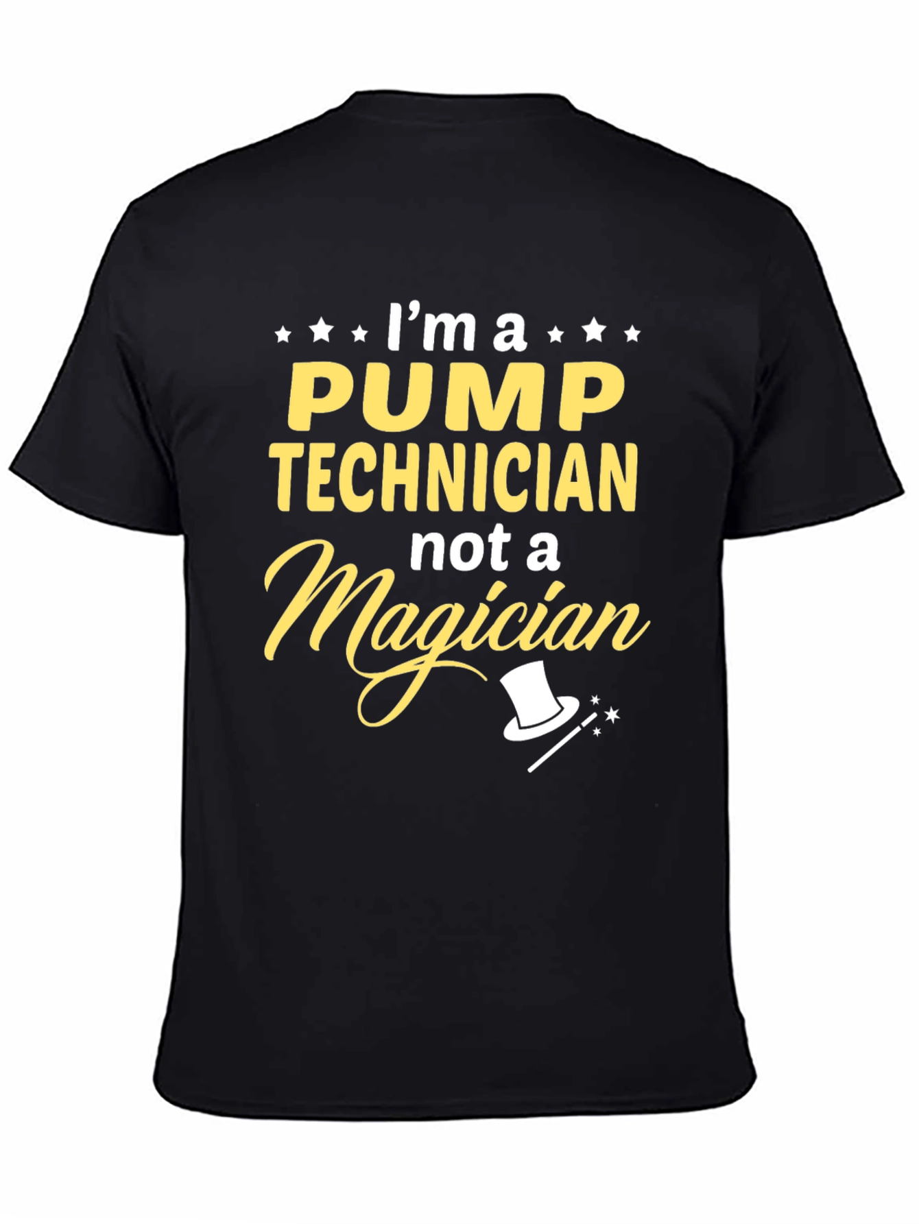 Black Pump Technician Graphic Tee - Not a Magician T-Shirt view 4