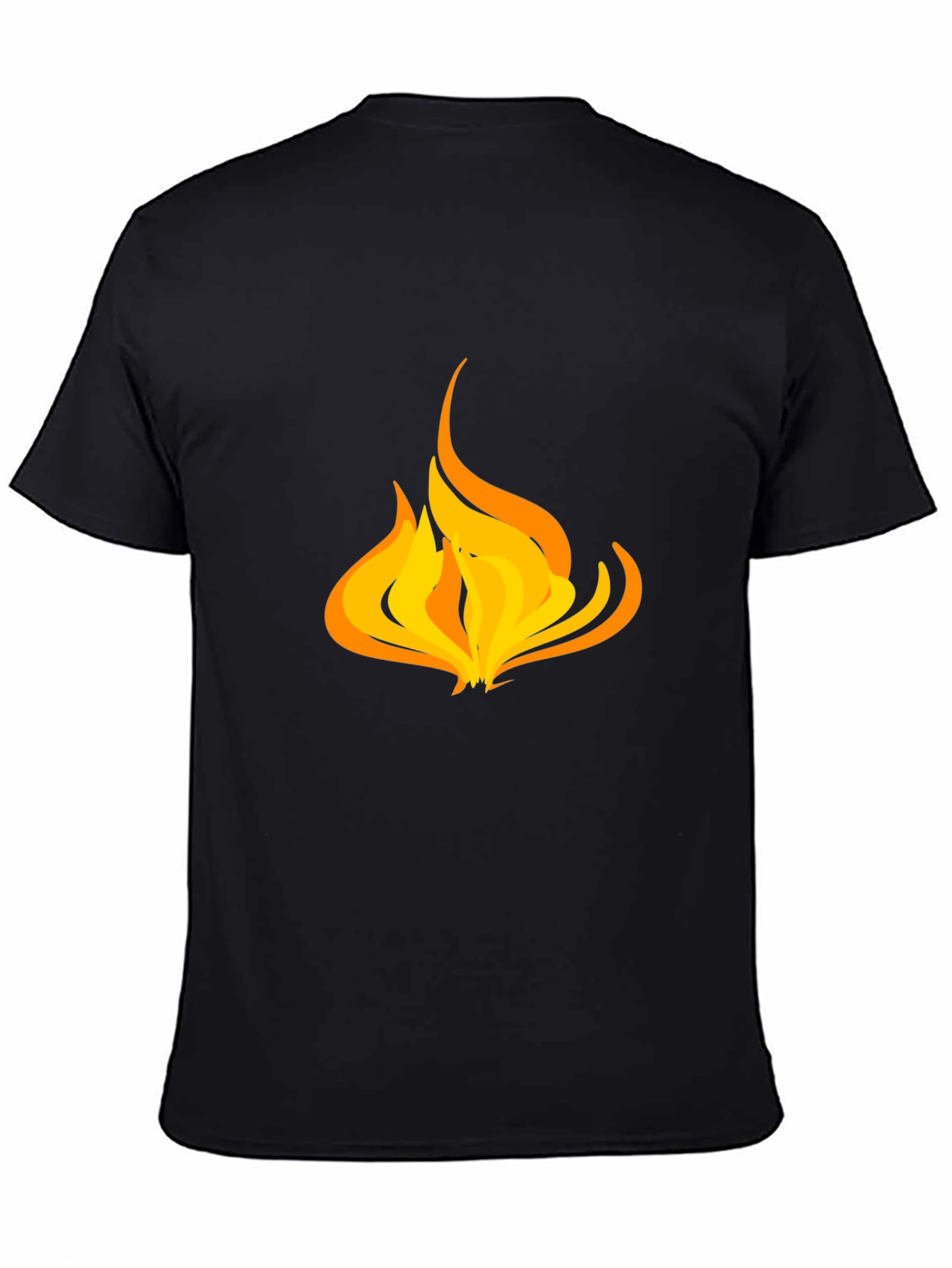 Black Flame Graphic Black T-Shirt - Casual Style view 4