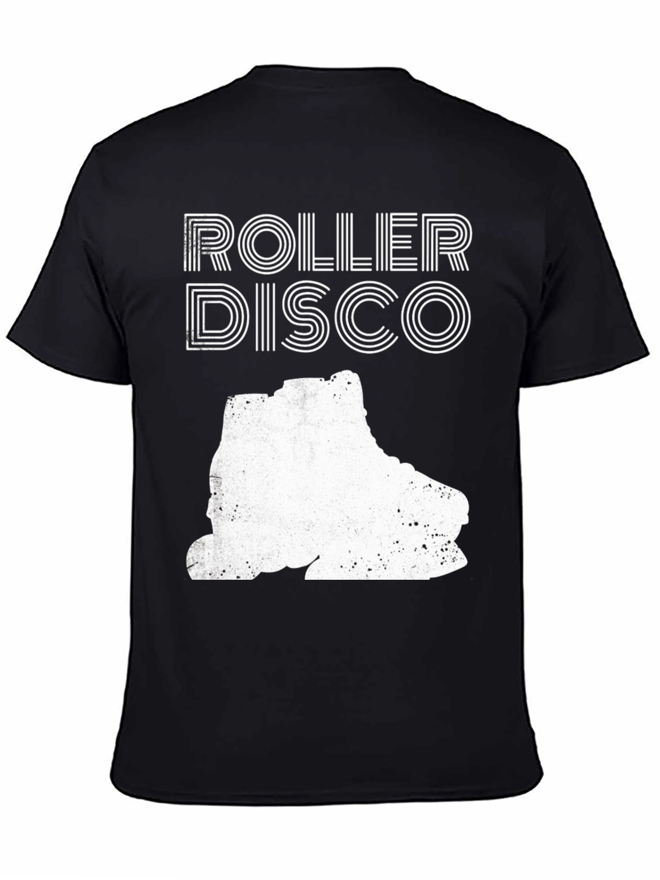 Black Retro Roller Disco T-Shirt view 4
