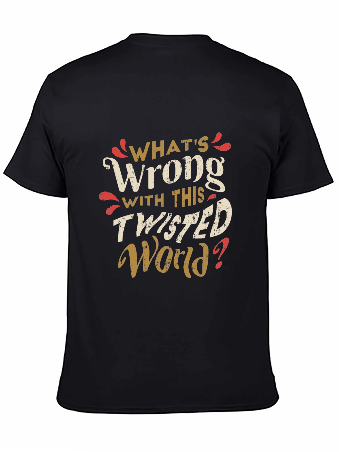 Black Twisted World Graphic Tee view 4