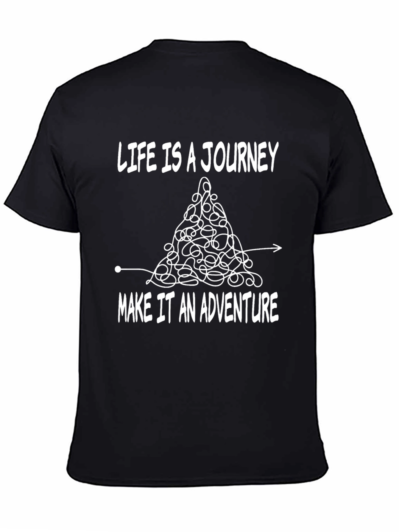 Black Life is a Journey T-Shirt - Adventure Design view 4