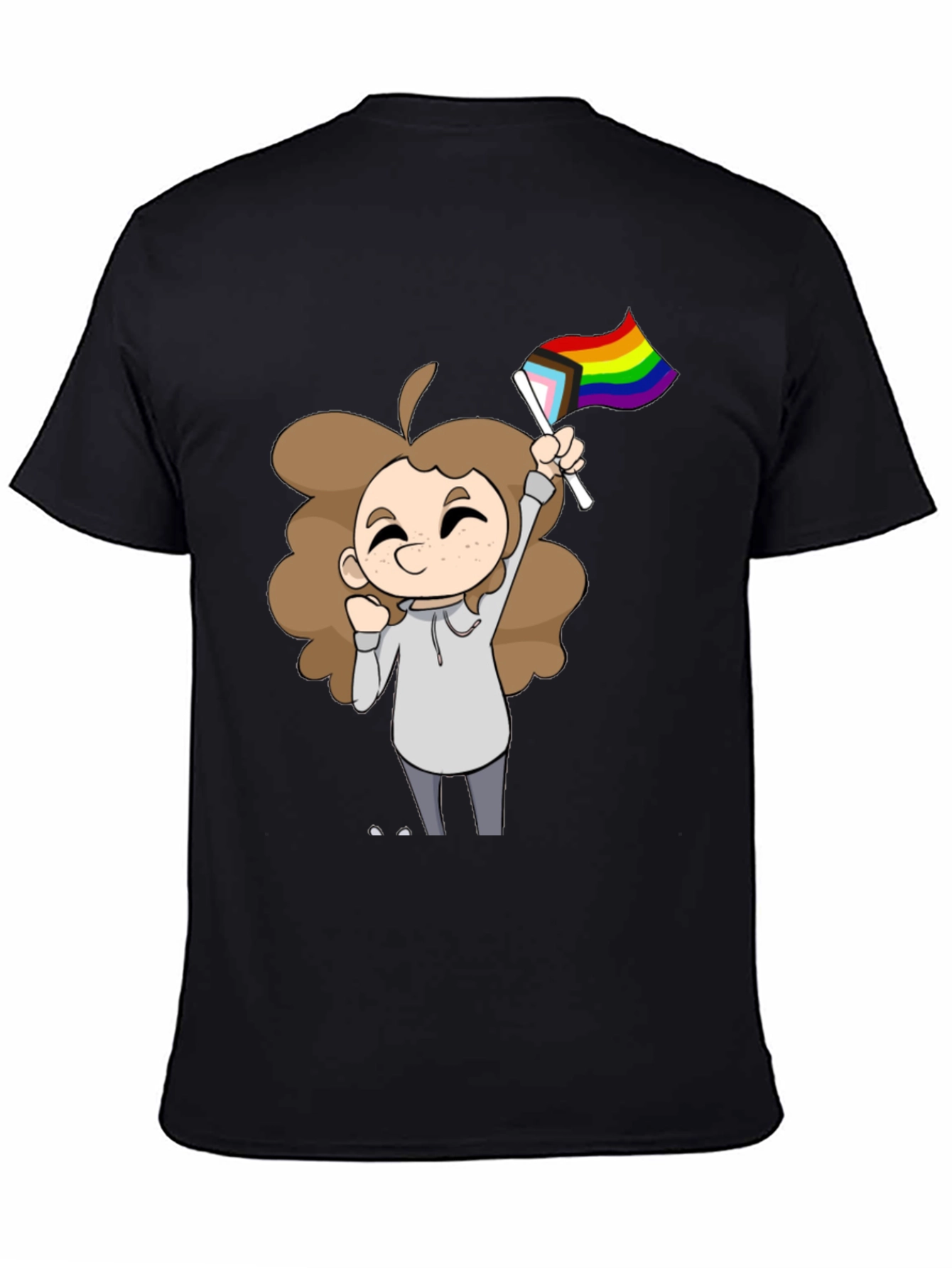 Black Pride Cartoon T-Shirt view 4