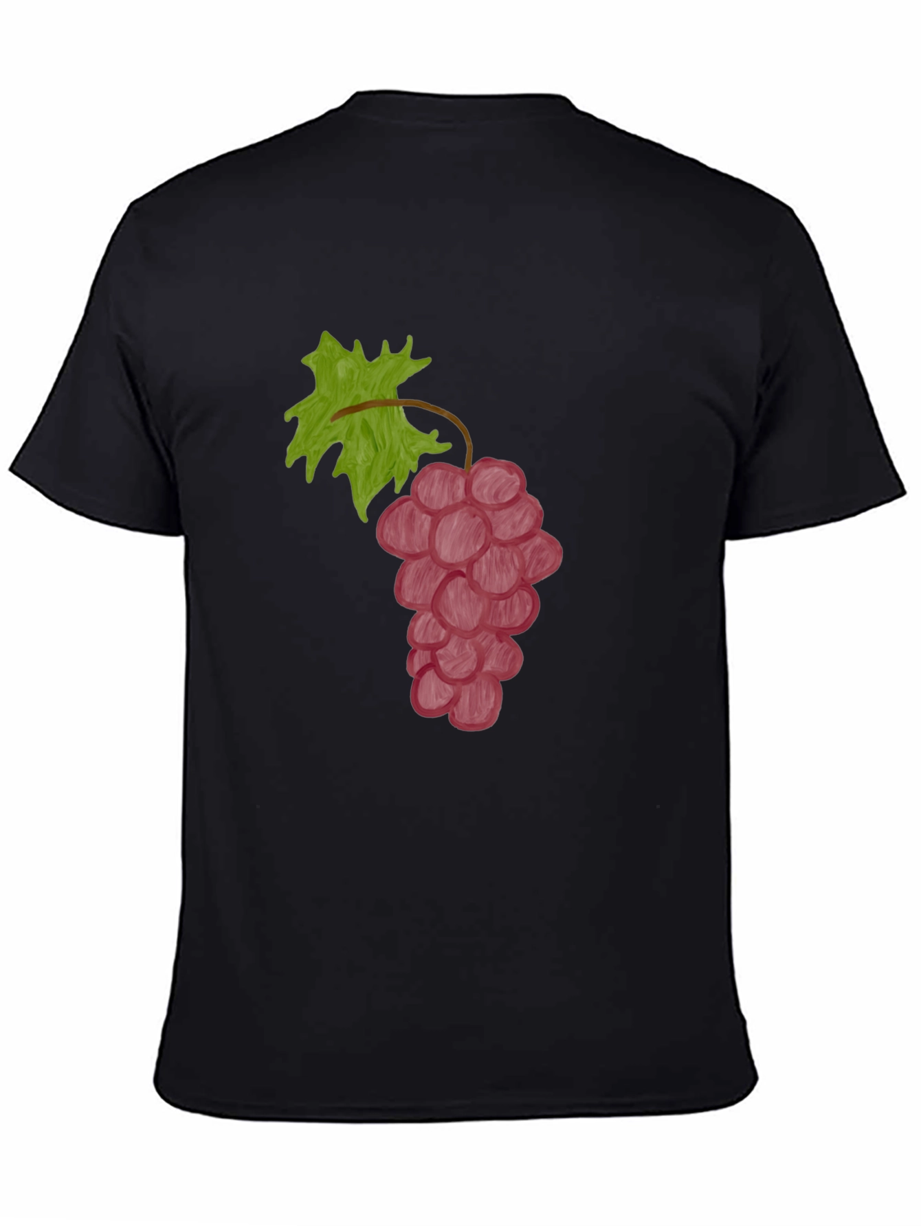 Black Grape Graphic Tee - Casual Black T-Shirt view 4