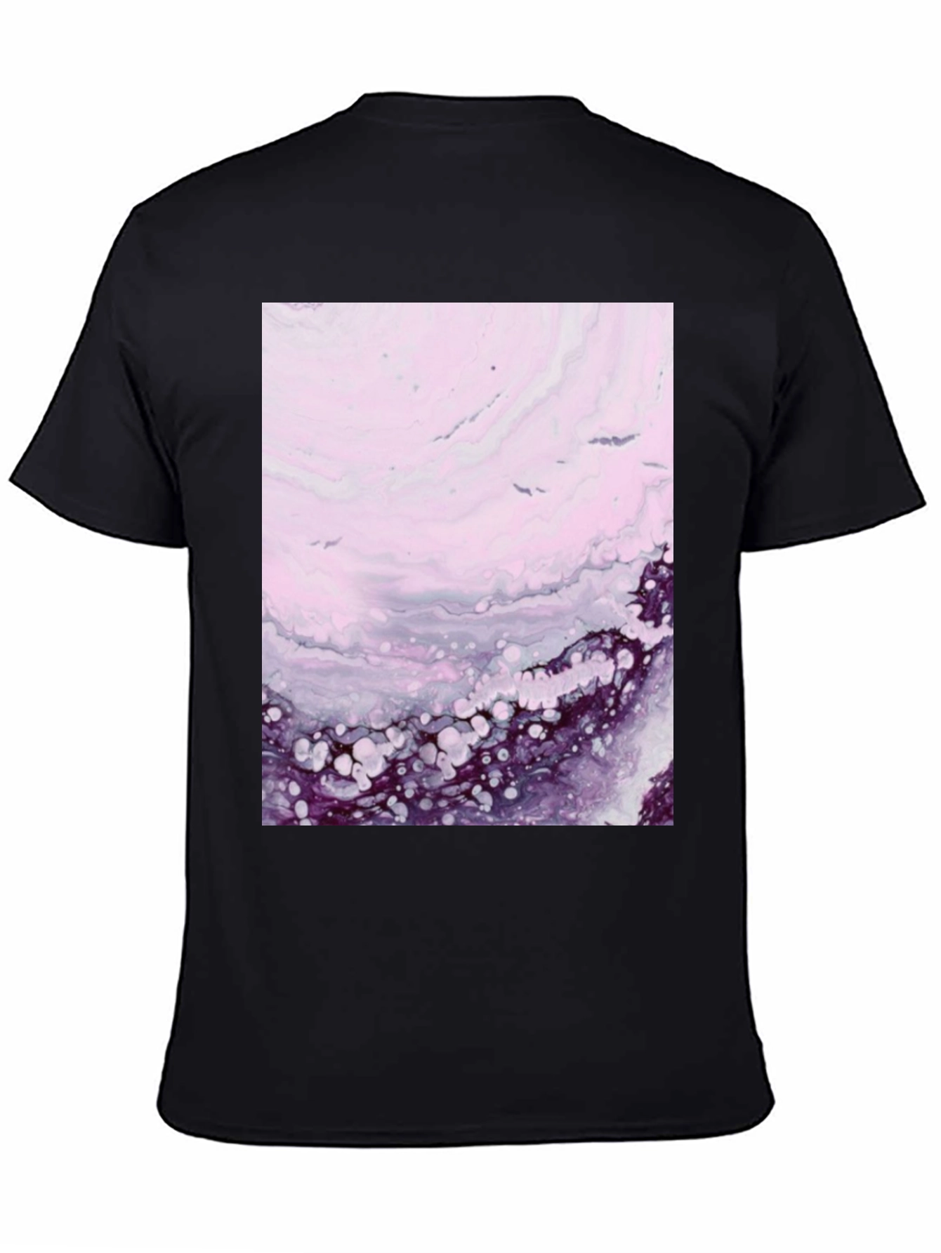 Black Abstract Art Black T-Shirt view 4