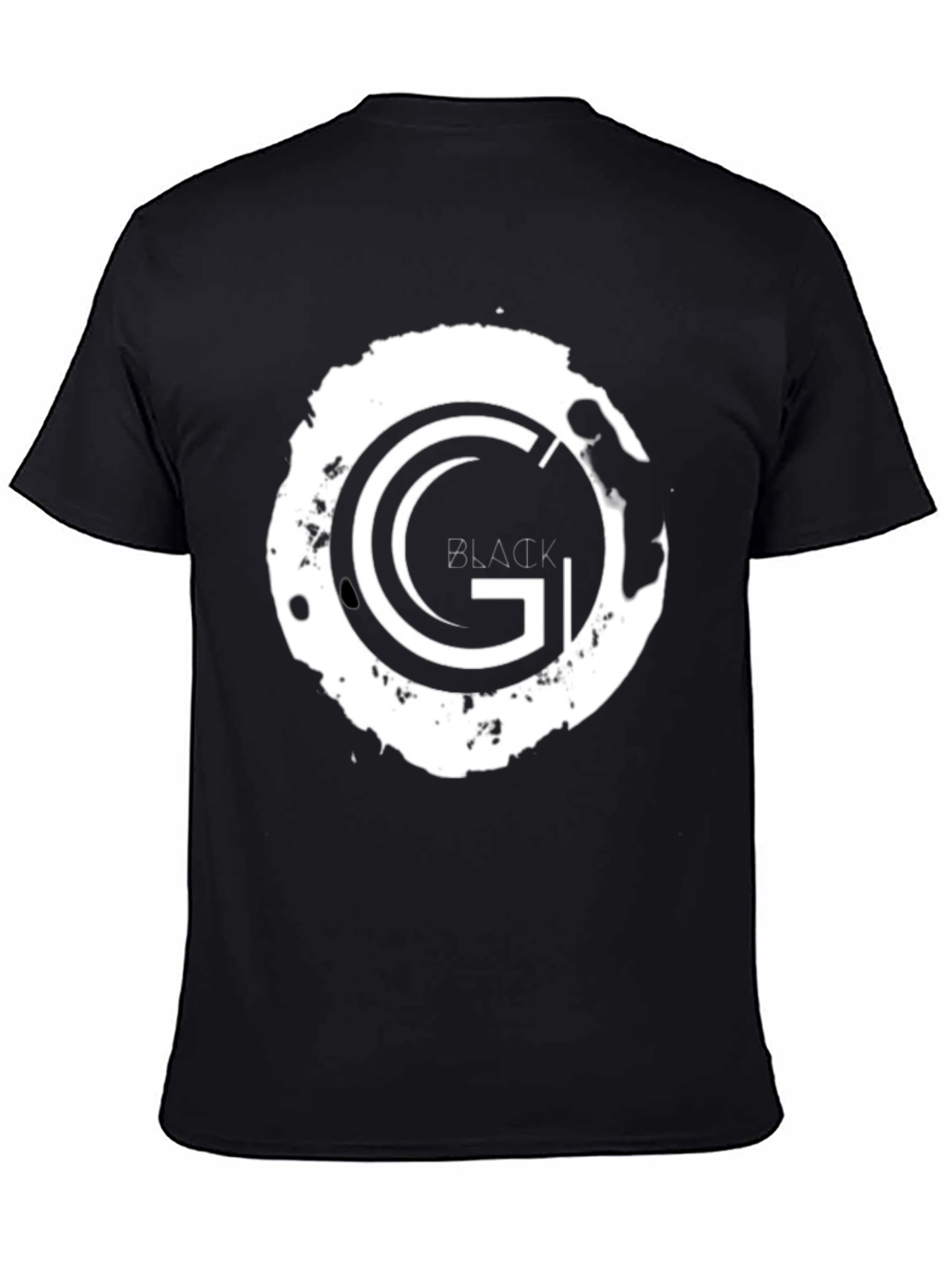 Black Black T-Shirt with G Graphic Design view 4
