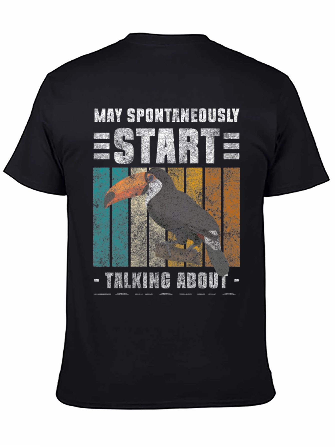 Black Toucan Enthusiast Tee: May Spontaneously Start Talking! view 4