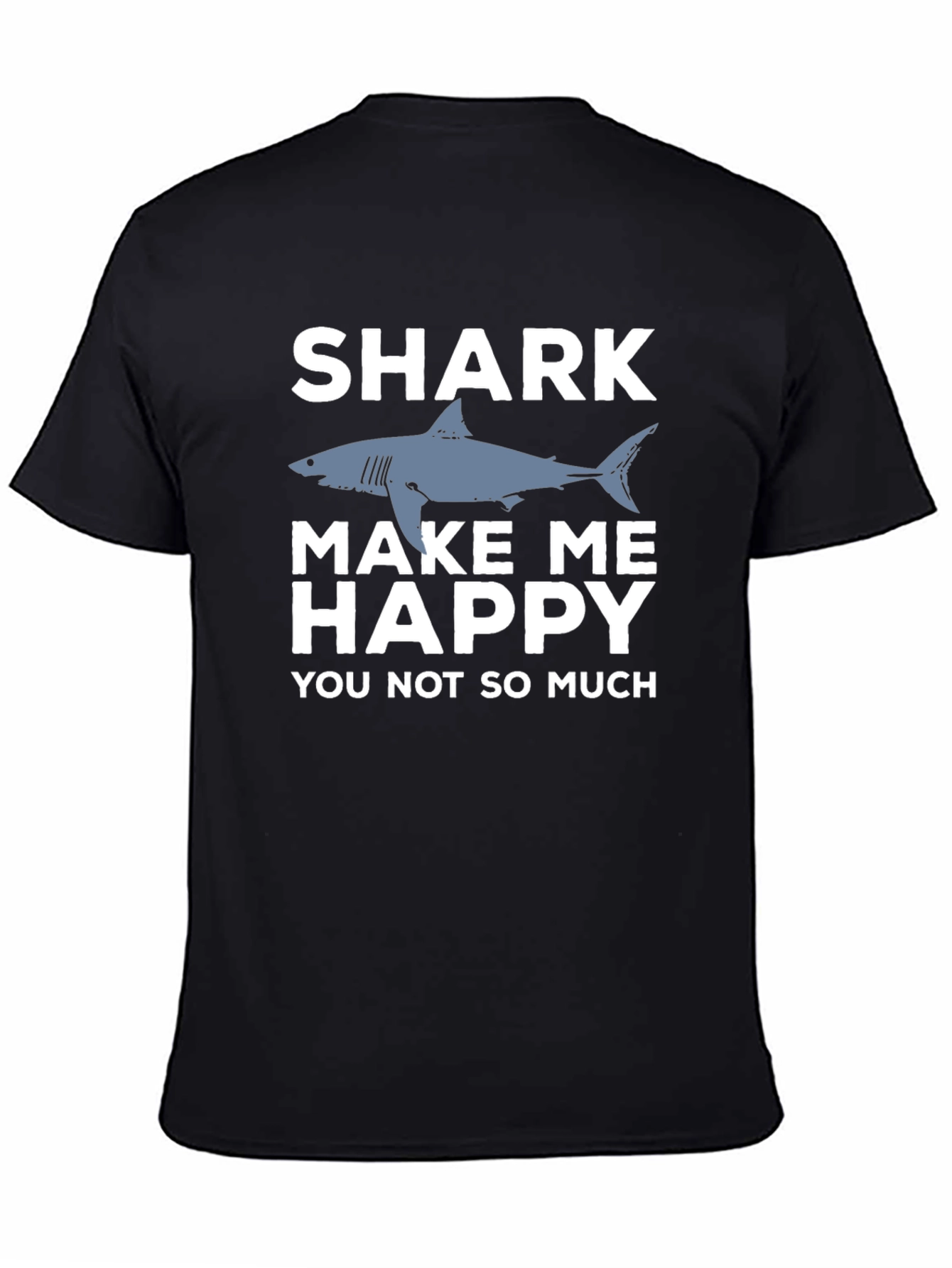 Black Shark Lover T-Shirt - Funny Graphic Tee view 4