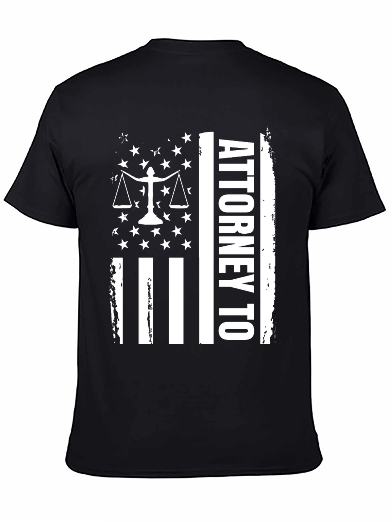 Black Attorney American Flag Graphic T-Shirt view 4