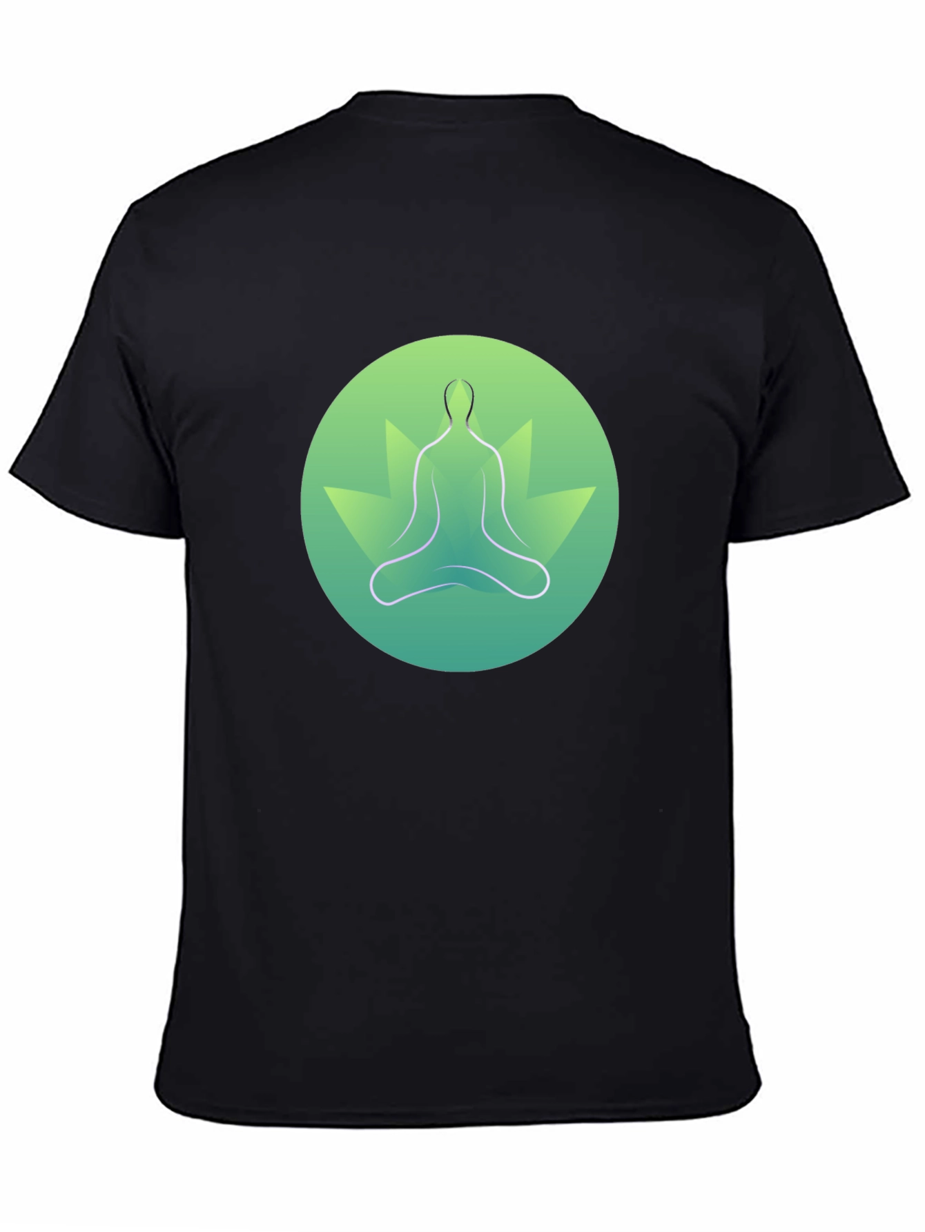 Yoga Pose Graphic Black T-Shirt - 4