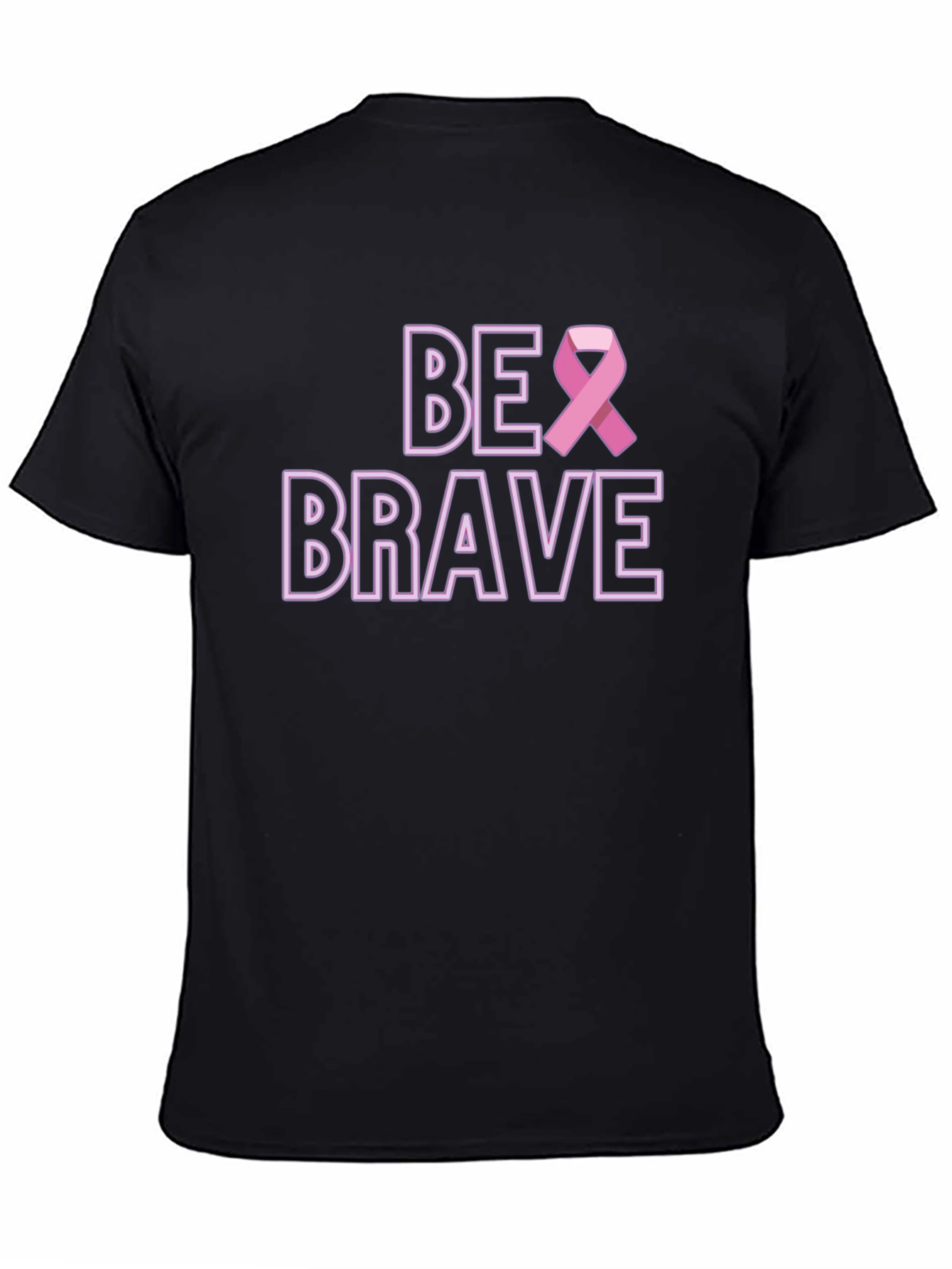 Black Be Brave Cancer Awareness T-Shirt view 4
