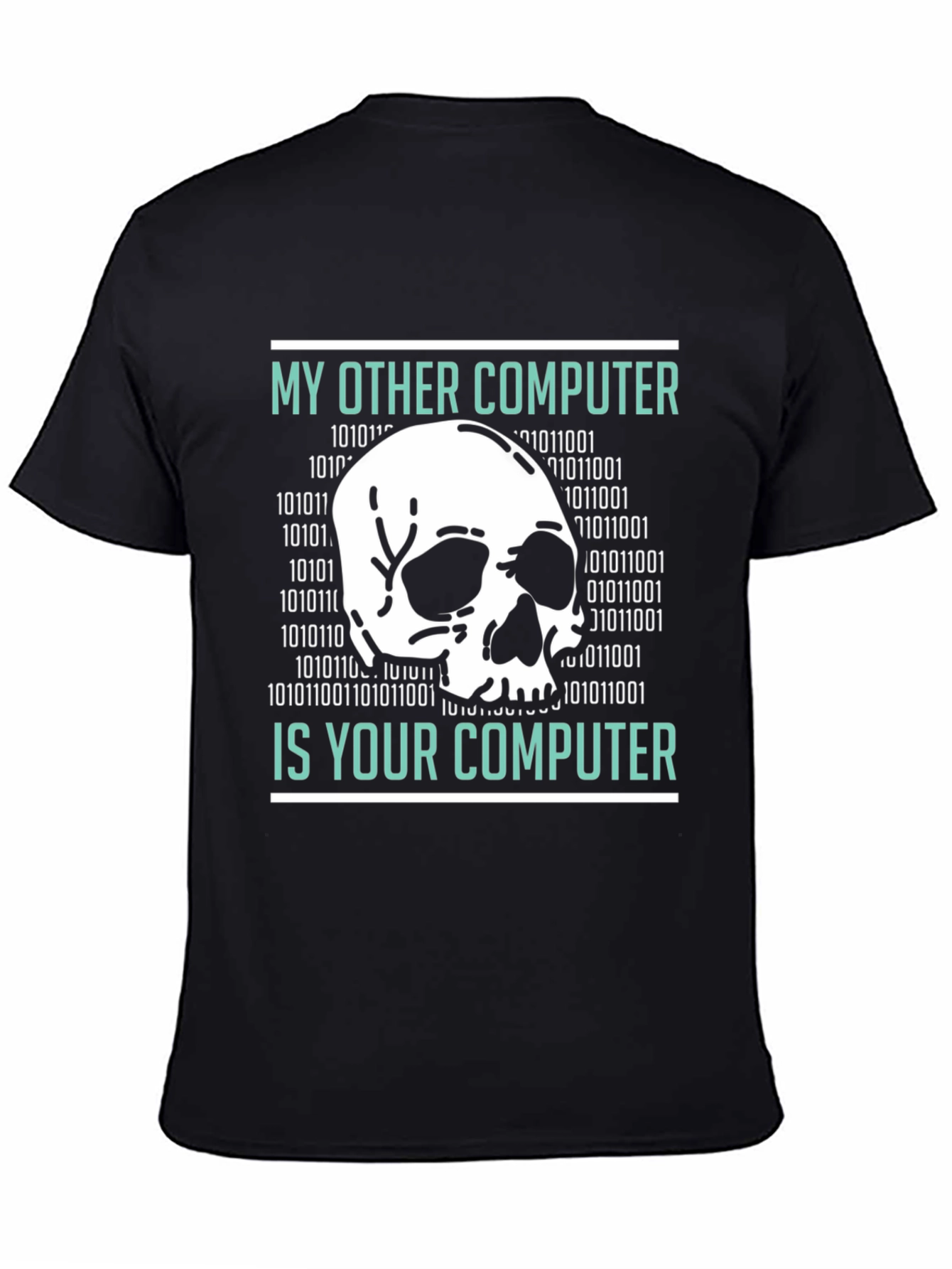 Black My Other Computer T-Shirt - Hacking Design view 4