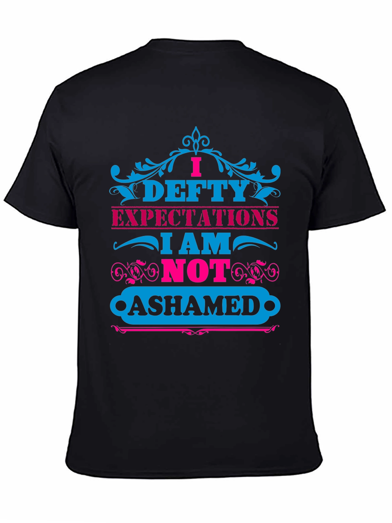 Black I Defty Expectations Graphic T-Shirt view 4