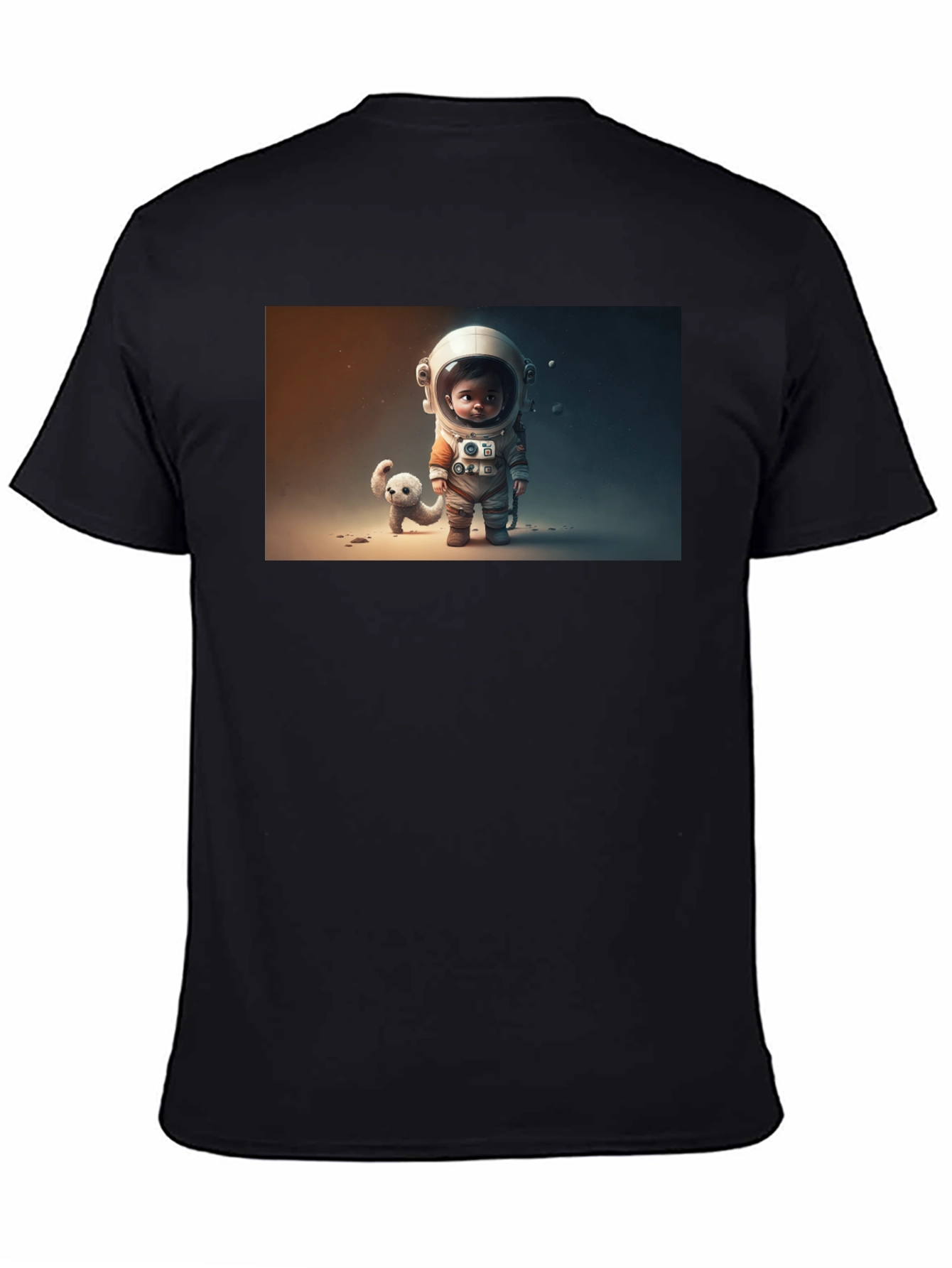Black Astronaut & Friend Graphic Tee - Black view 4