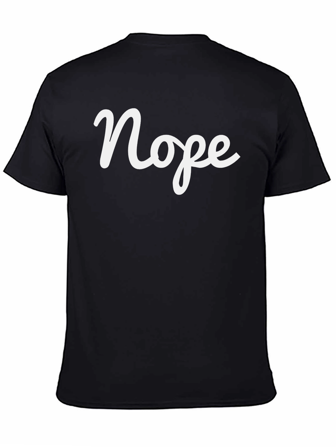 Black Nope Graphic Tee - Casual Slogan T-Shirt view 4