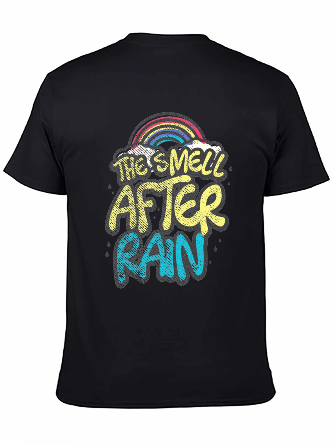 Black The Smell After Rain Graphic Tee - Black view 4