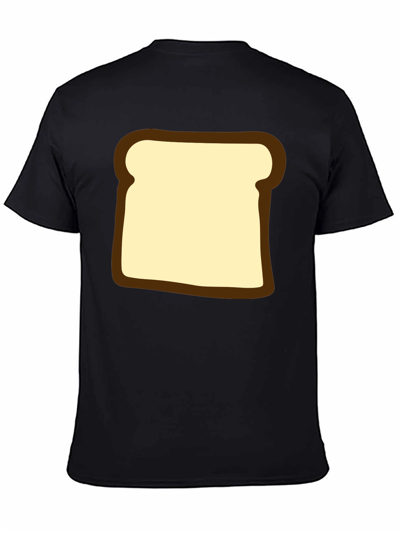 Black Funny Toast Graphic T-Shirt - Black, Comfortable Fit view 4