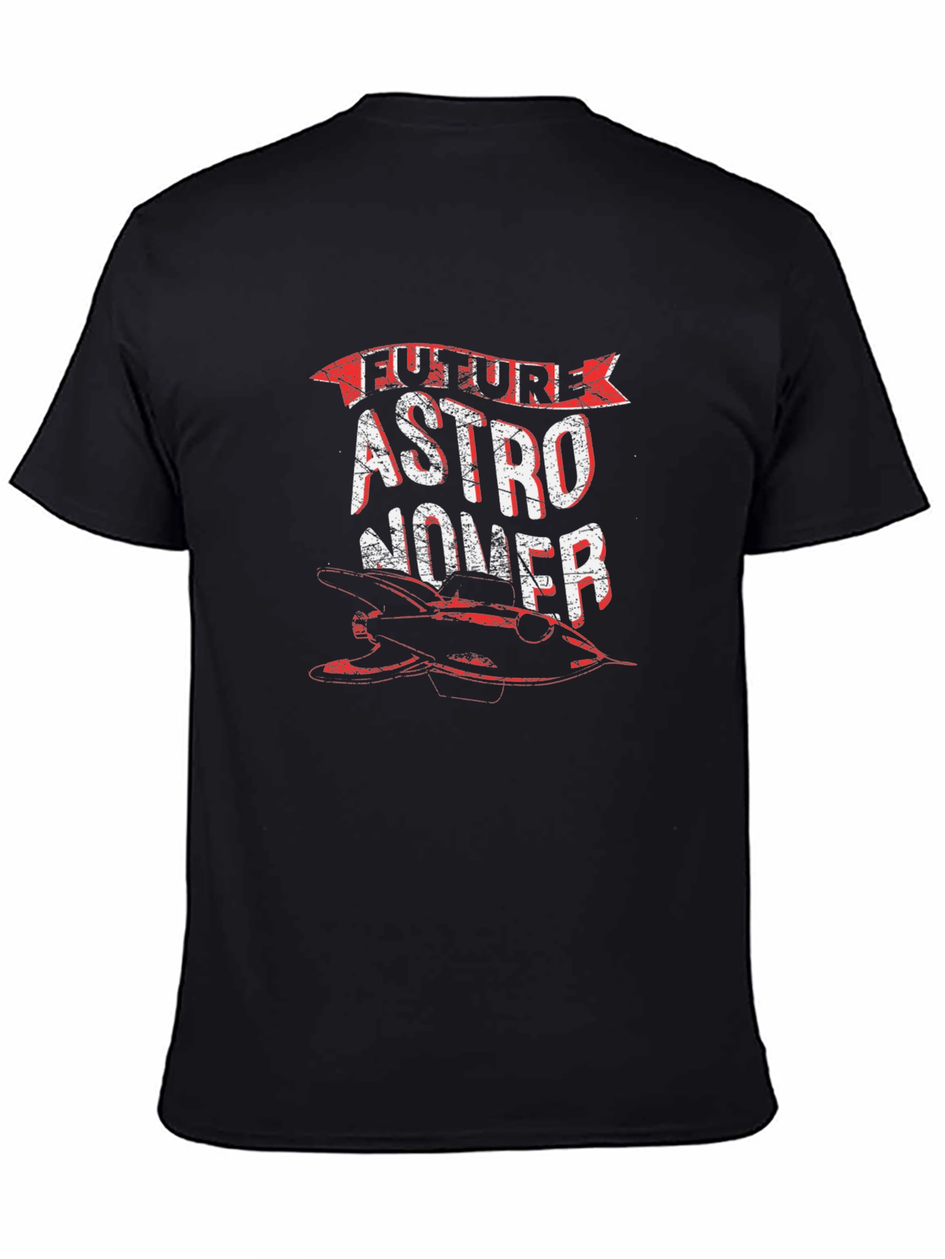 Black Future Astronaut T-Shirt - Space Lover Tee view 4
