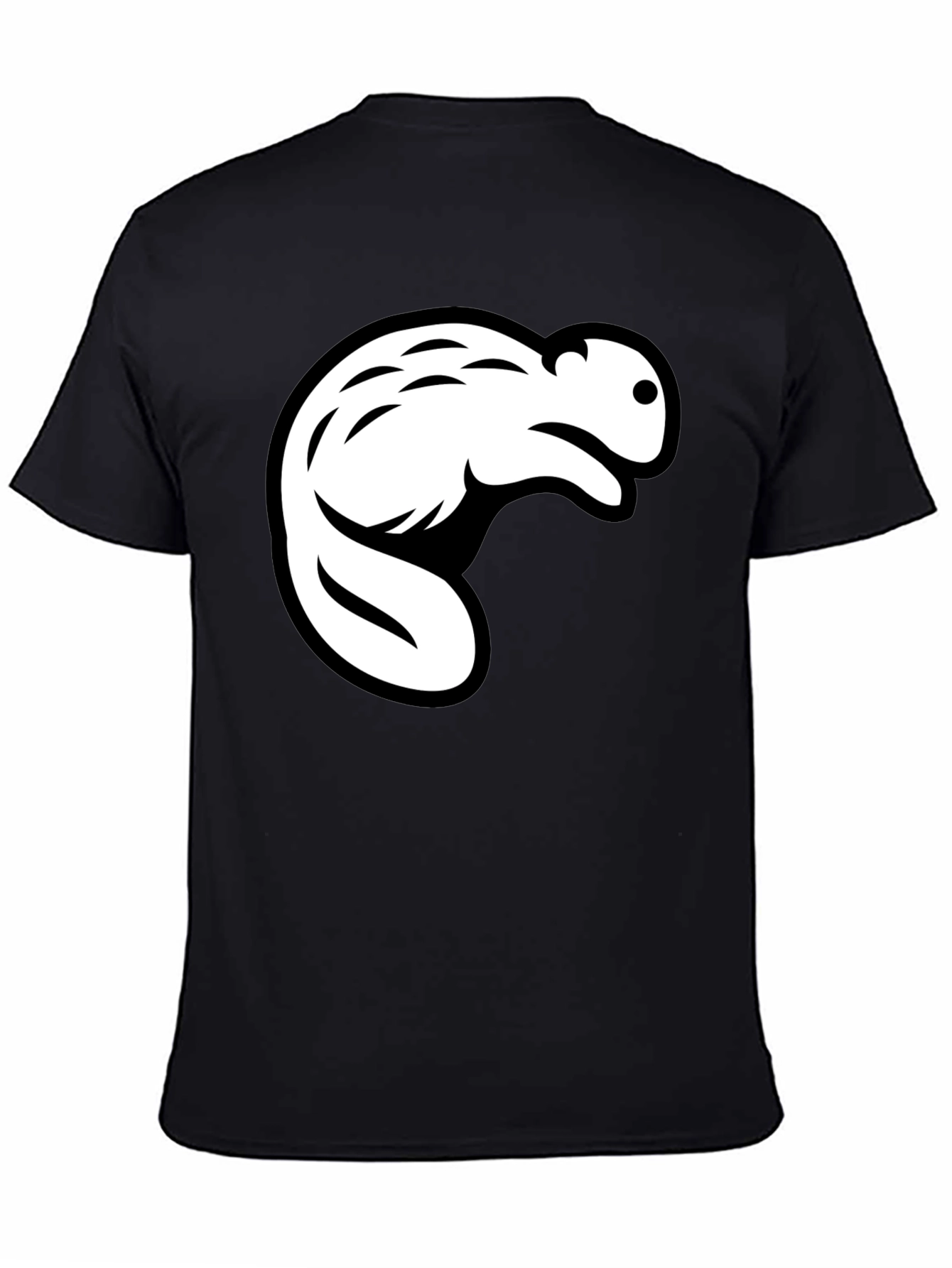 Black Beaver Graphic Black T-Shirt - Casual Style view 4