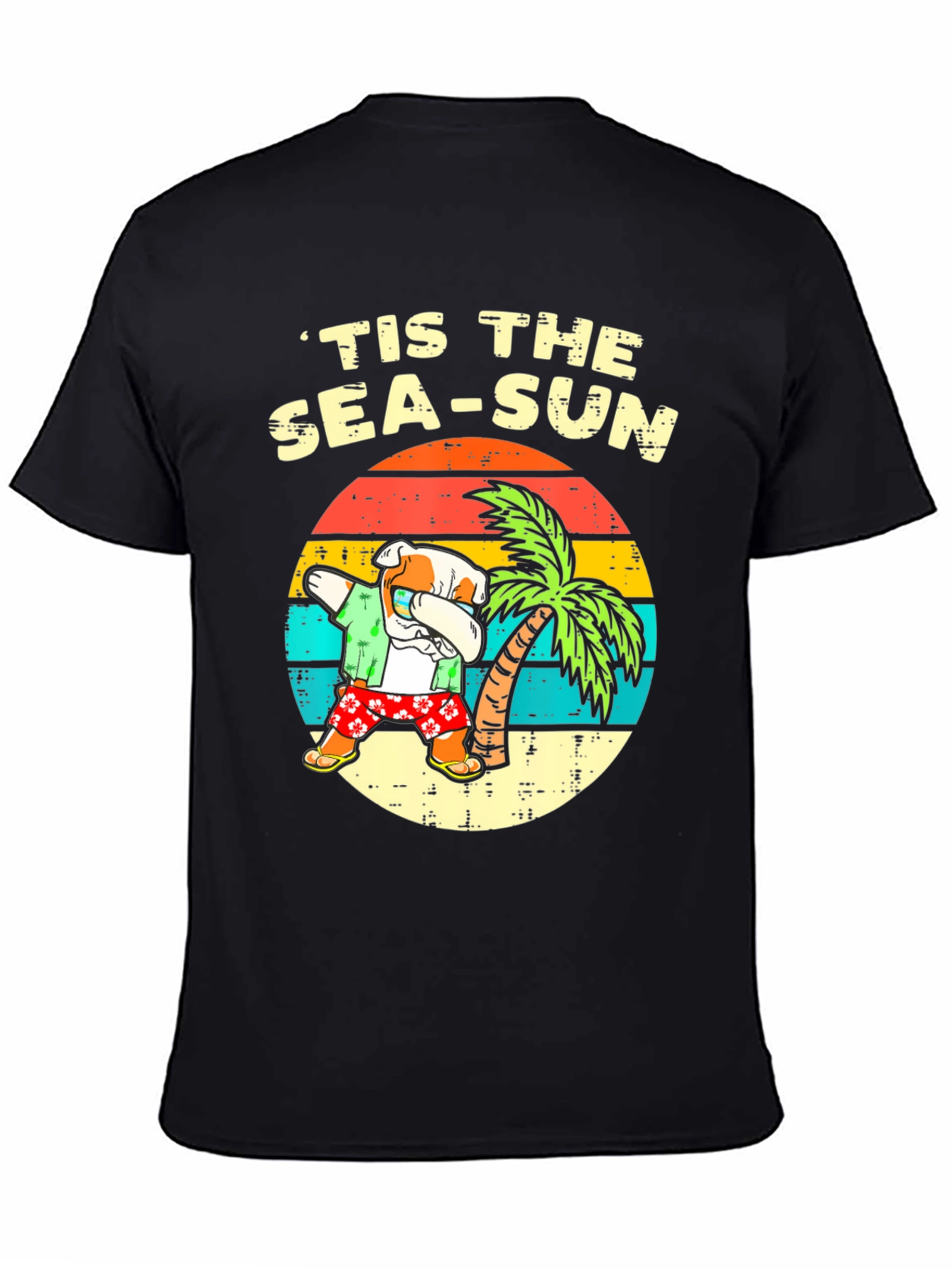 Black 'Tis the Sea-Sun' Graphic T-Shirt view 4